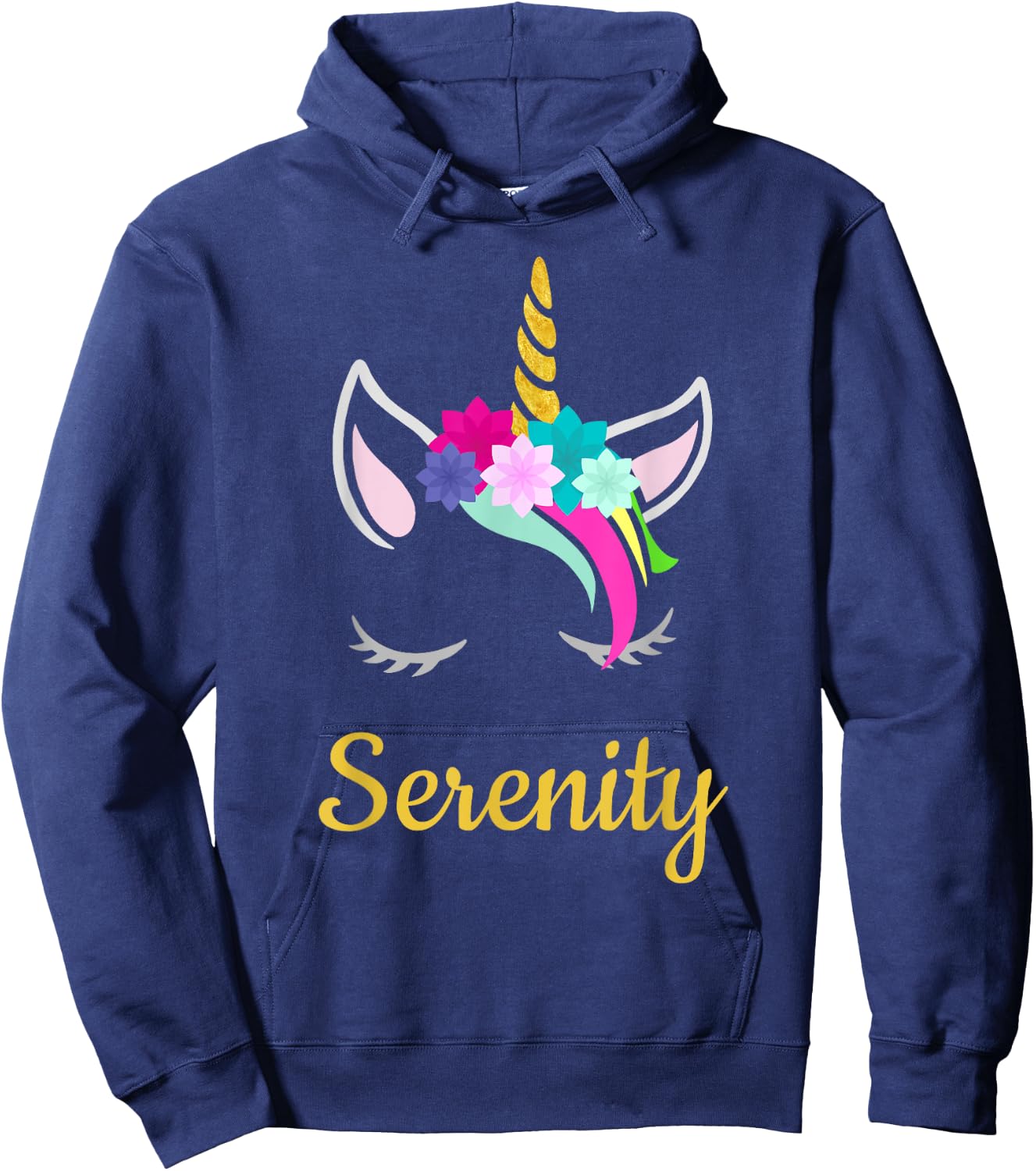 Serenity Dark Unicorn Name Hoodie - Hoodie | Navy