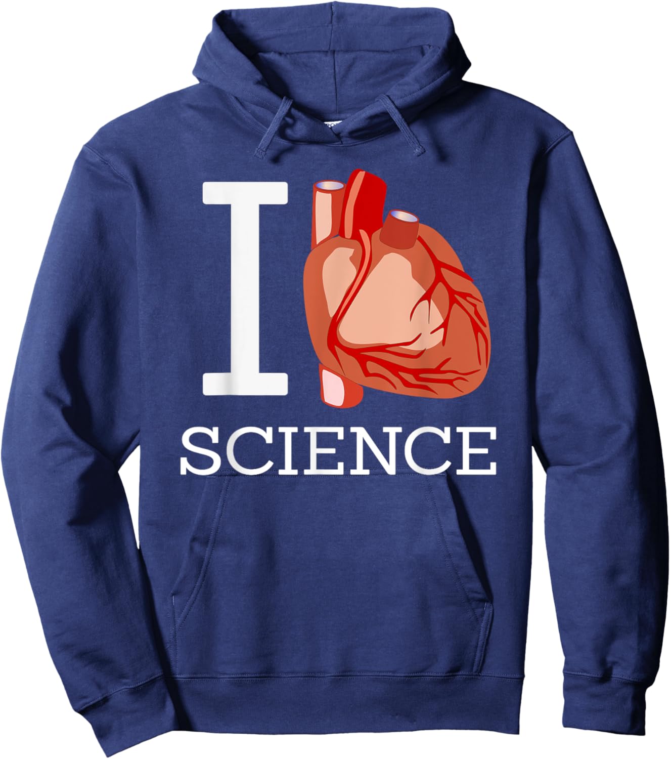 I Love Science I Heart Science Funny Shirt Hoodie - Hoodie | Navy