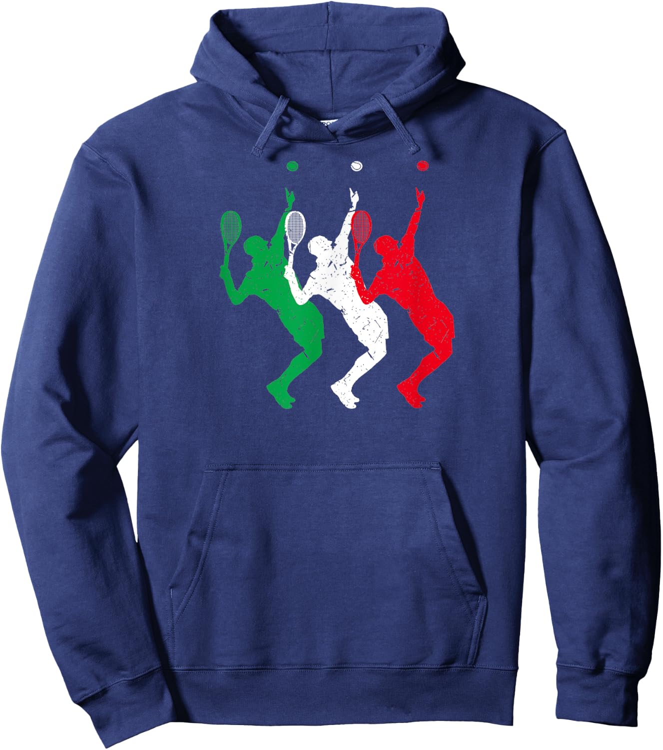 Tennis Player Italian Flag Italy Tennis Hoodie - Hoodie | Navy