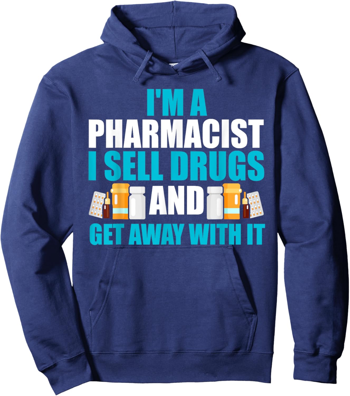 Pharmacist funny pharmacy tech Hoodie - Hoodie | Navy