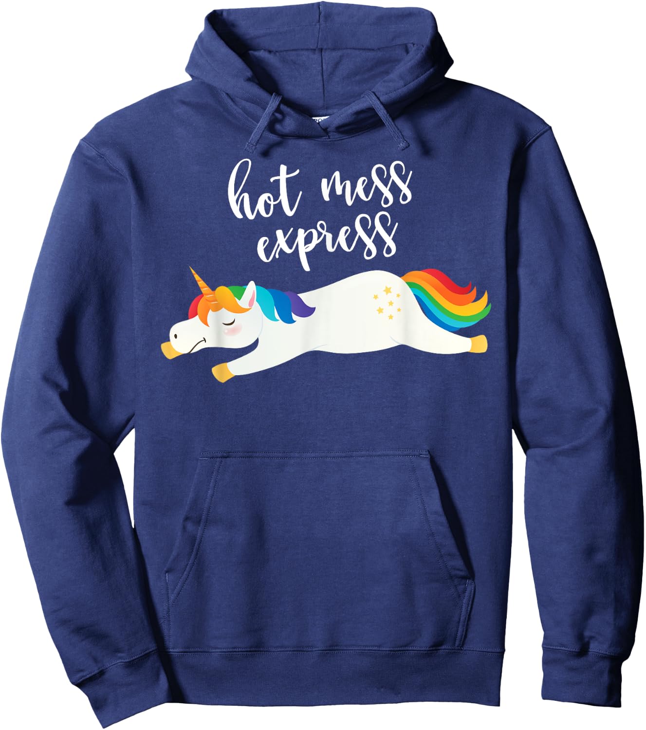 Hot Mess Express Funny Magical Unicorn Hoodie - Hoodie | Navy