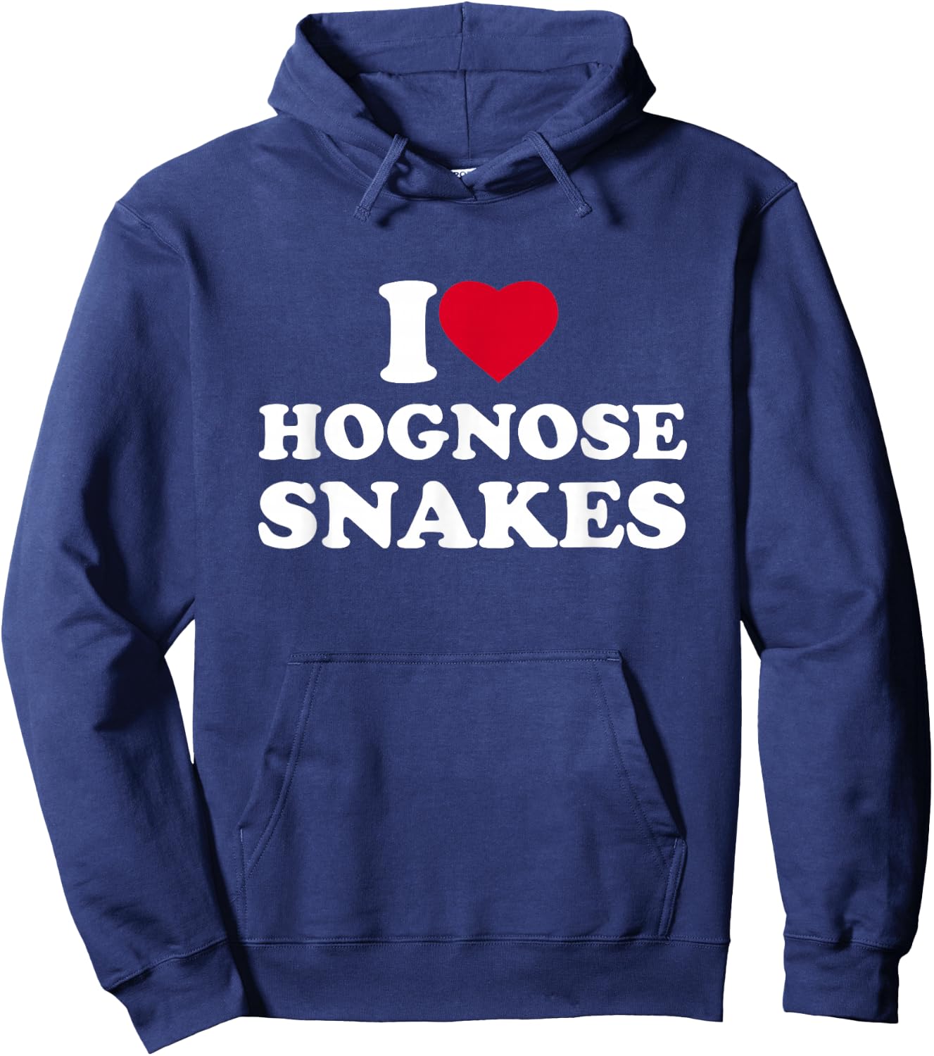 I Love Hognose Snakes Heart Animal Lover Hoodie - Hoodie | Navy