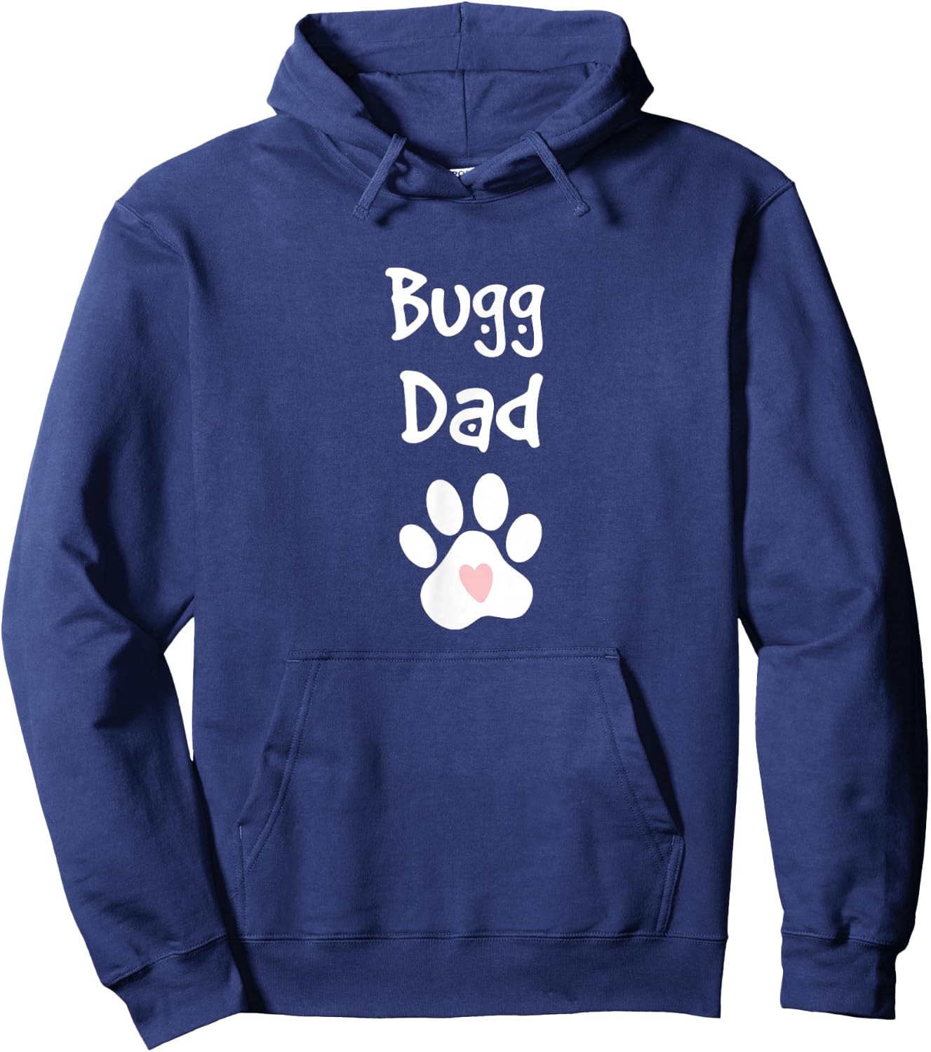 Bugg Dad Boston Terrier Pug Mix Breed Dog Hoodie - Hoodie | Navy