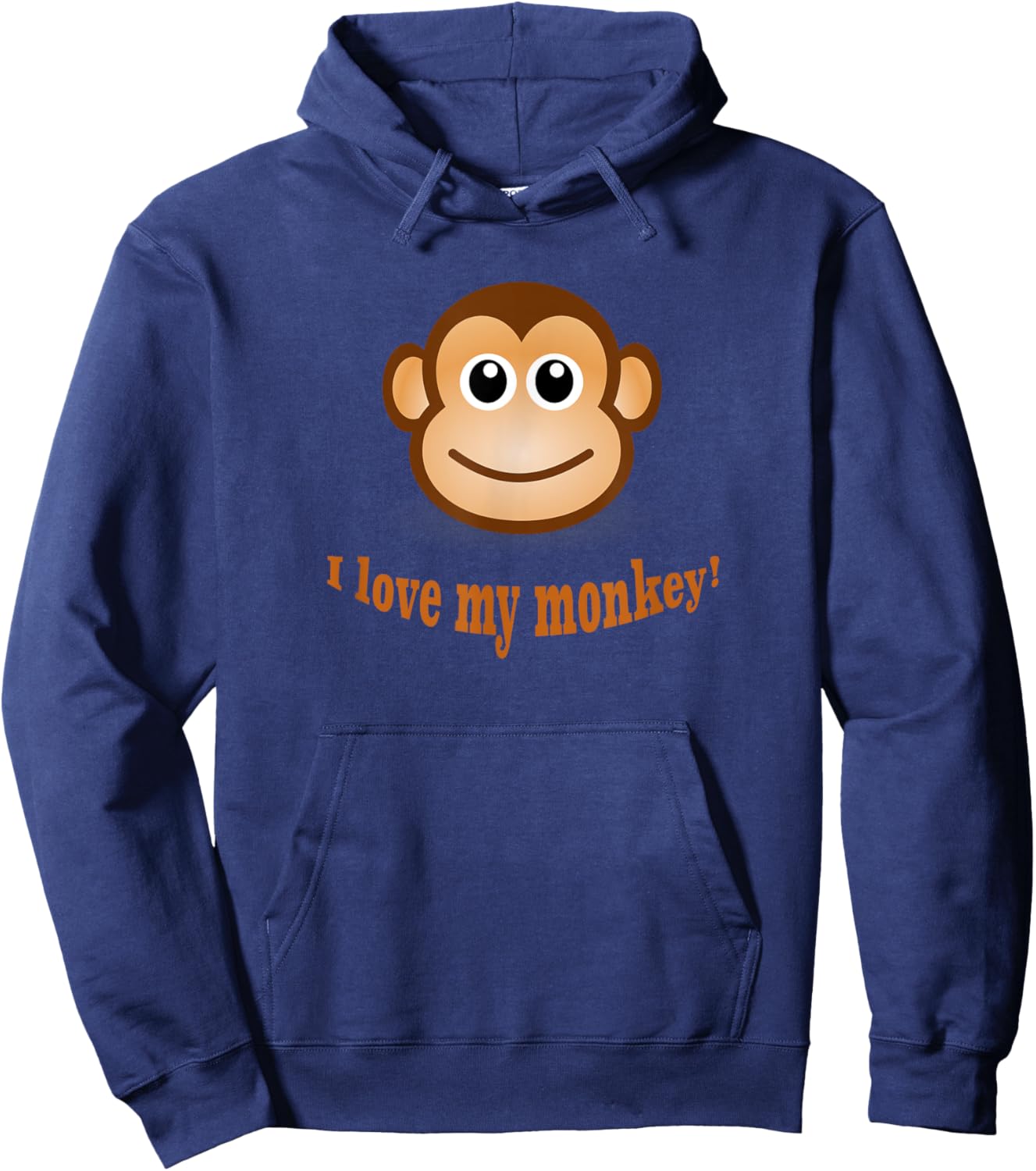 I Love My Monkey Hoodie - Hoodie | Navy