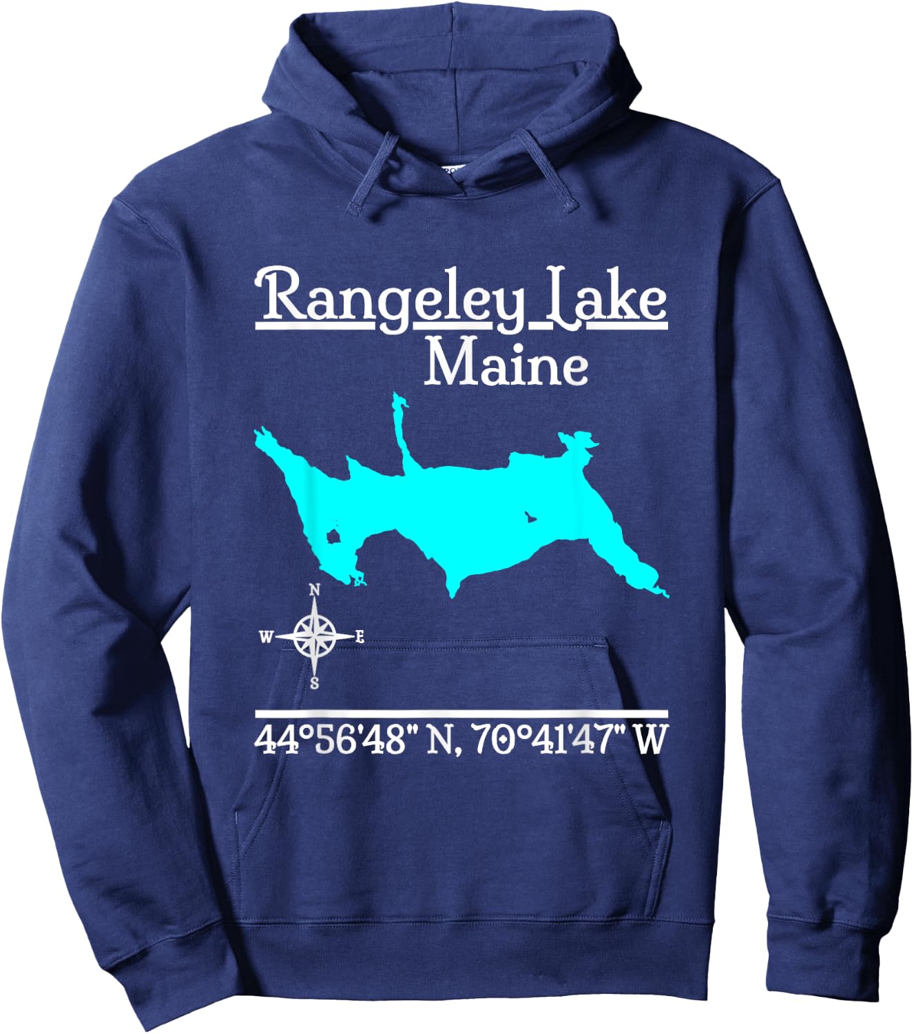 Rangeley Lake - Maine Hoodie - Hoodie | Navy