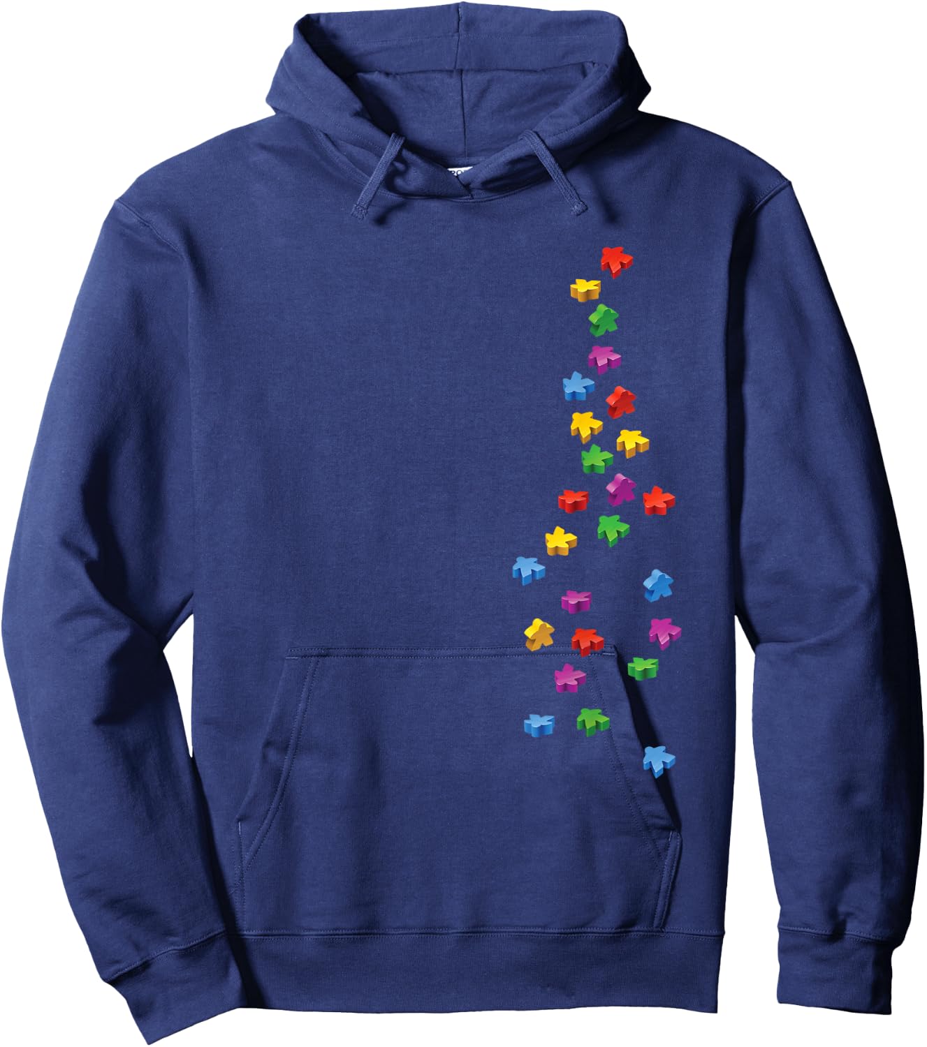 Falling Meeples - Brettspiele Hoodie - Hoodie | Navy