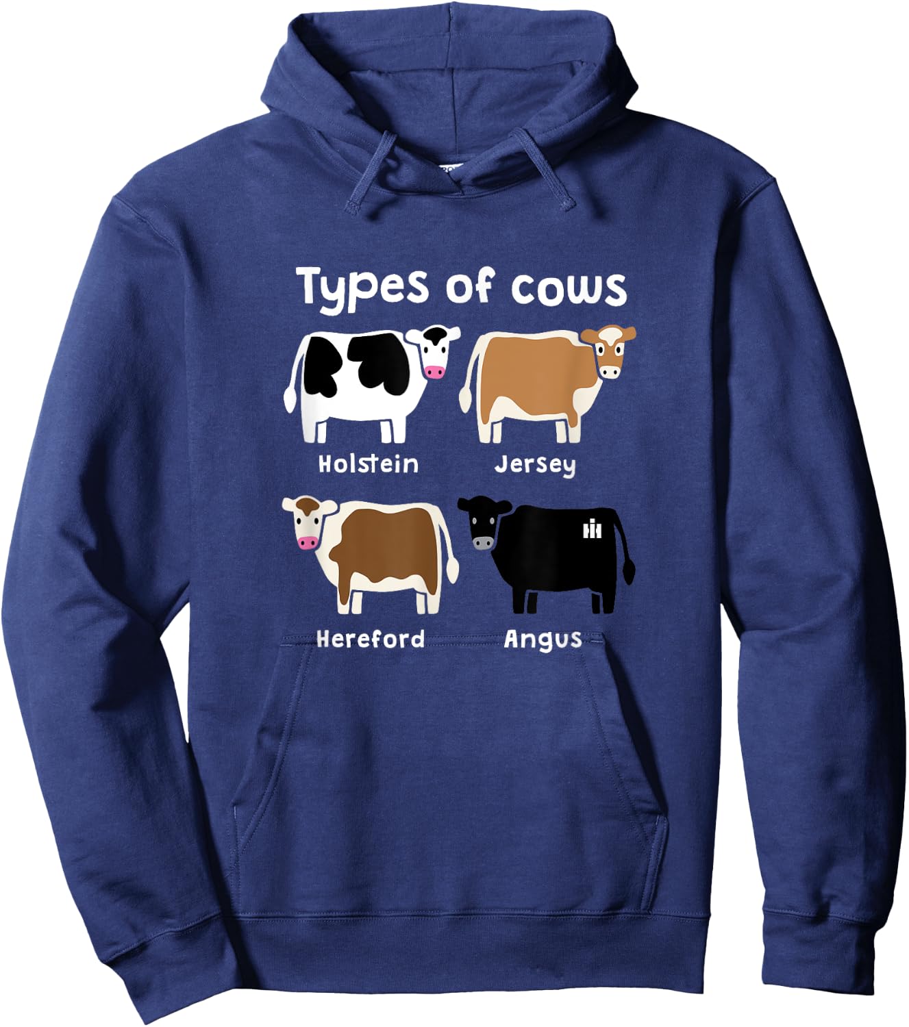 CASE IH - Types of Cows Hoodie - Hoodie | Navy