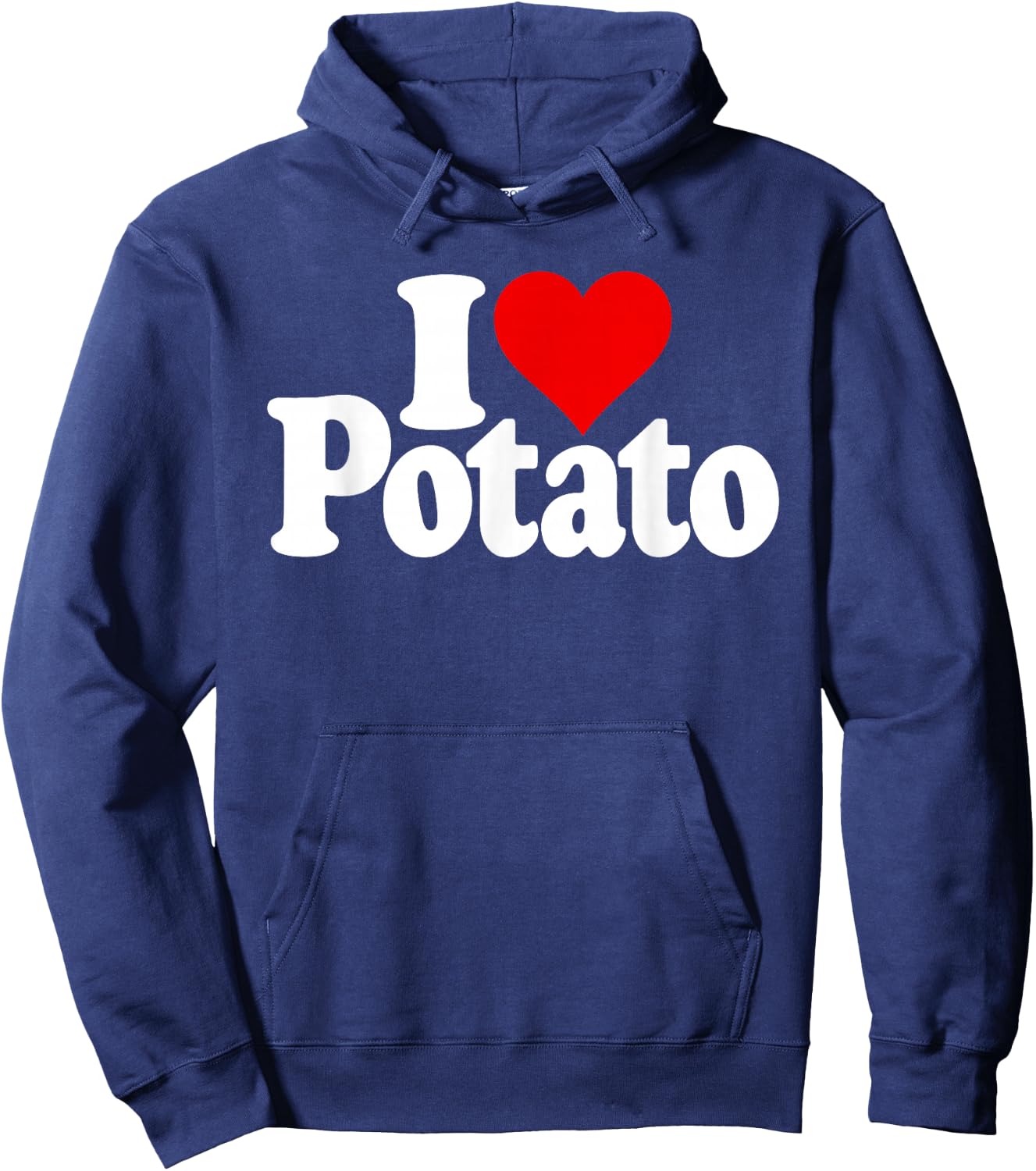 I Love Heart Potato Potatoes Hoodie - Hoodie | Navy