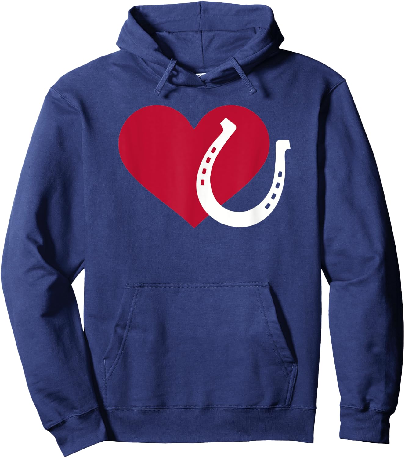 Horseshoe with heart Hoodie - Hoodie | Navy