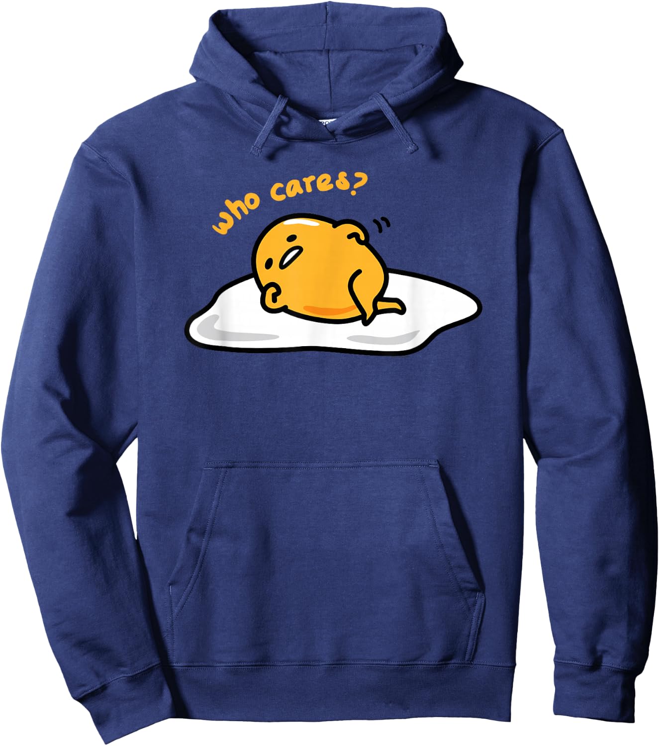 Gudetama "Who Cares" Shirt Hoodie - Hoodie | Navy