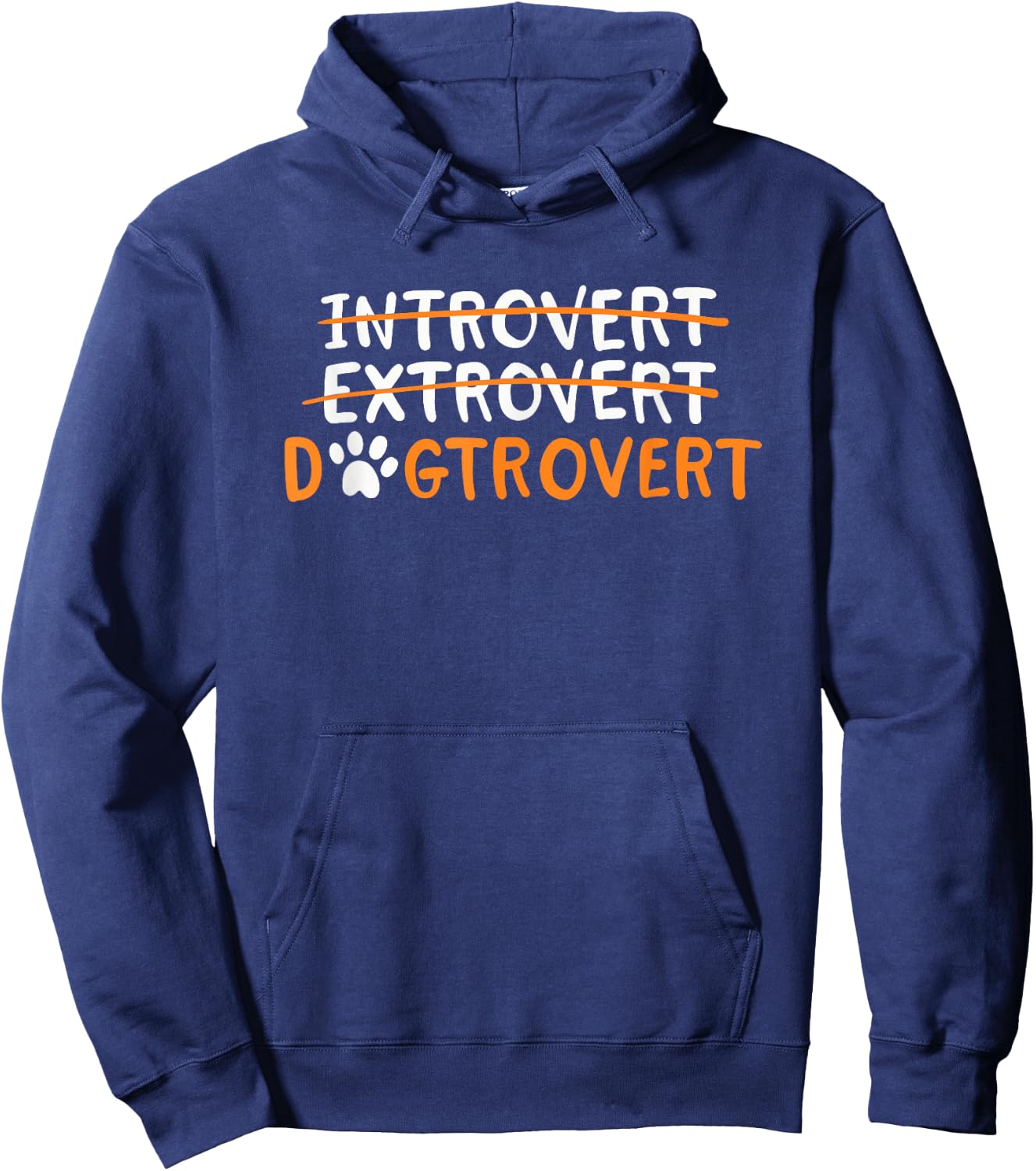 Introvert Extrovert Dogtrovert Hoodie - Hoodie | Navy