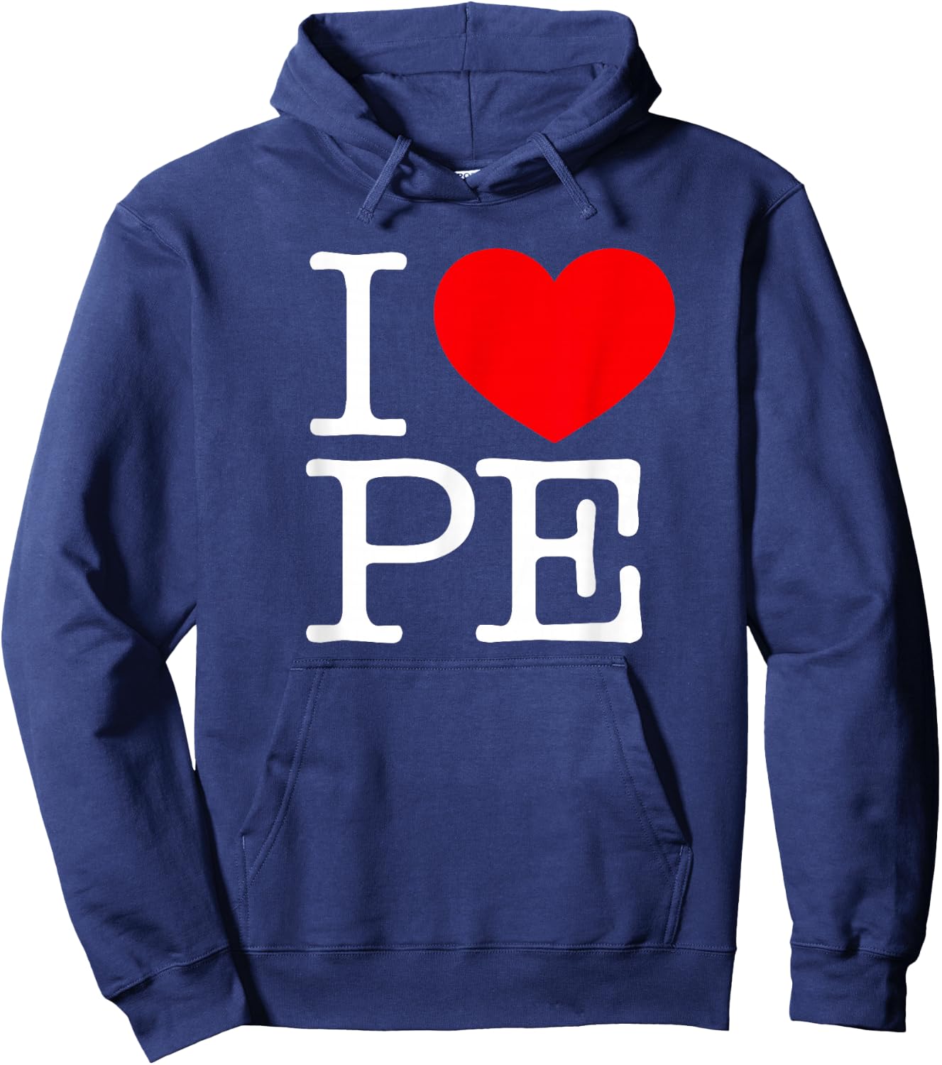 I Love (Heart) PE Hoodie - Hoodie | Navy