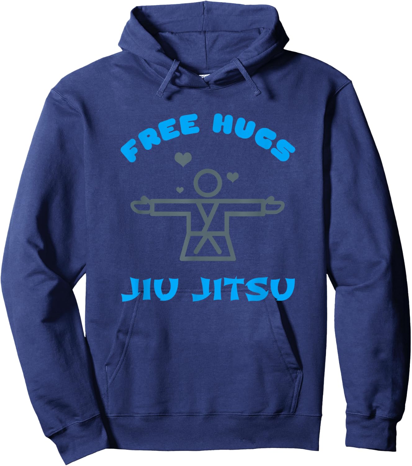 Free Hugs Jiu Jitsu Karate Hoodie - Hoodie | Navy