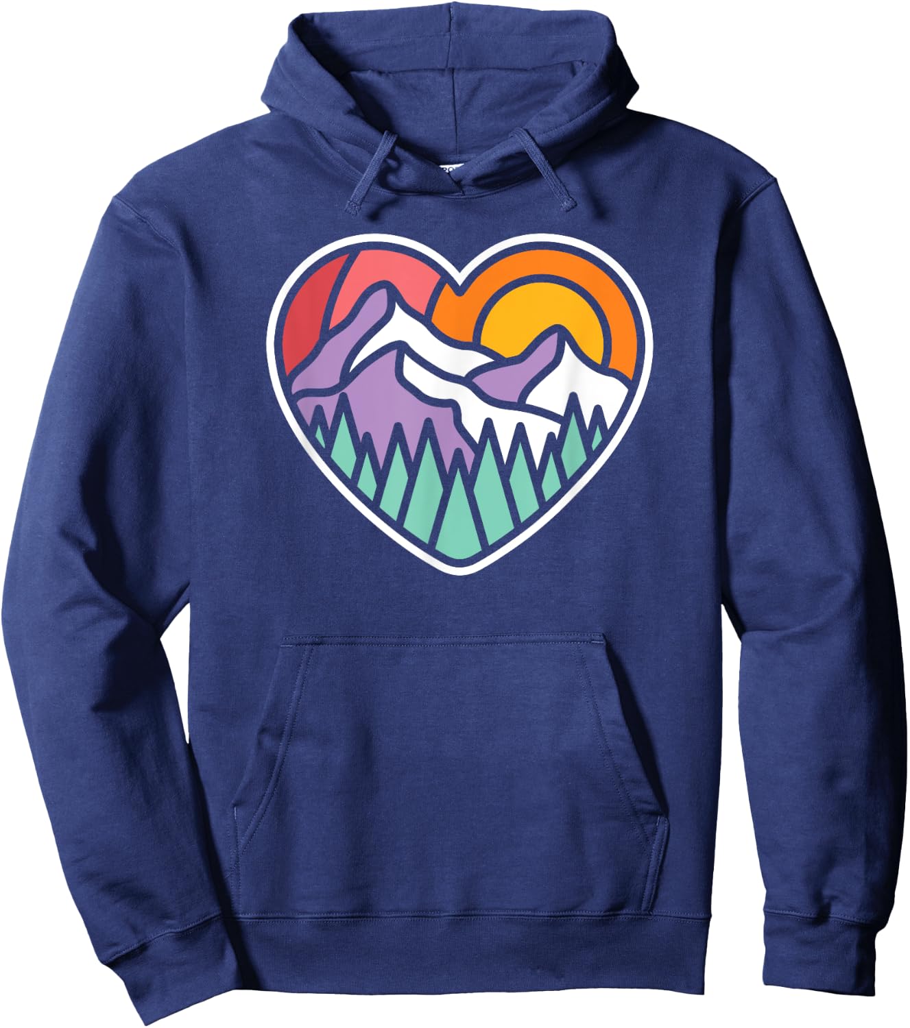 Heart of the Mountain Forest Hoodie - Hoodie | Navy