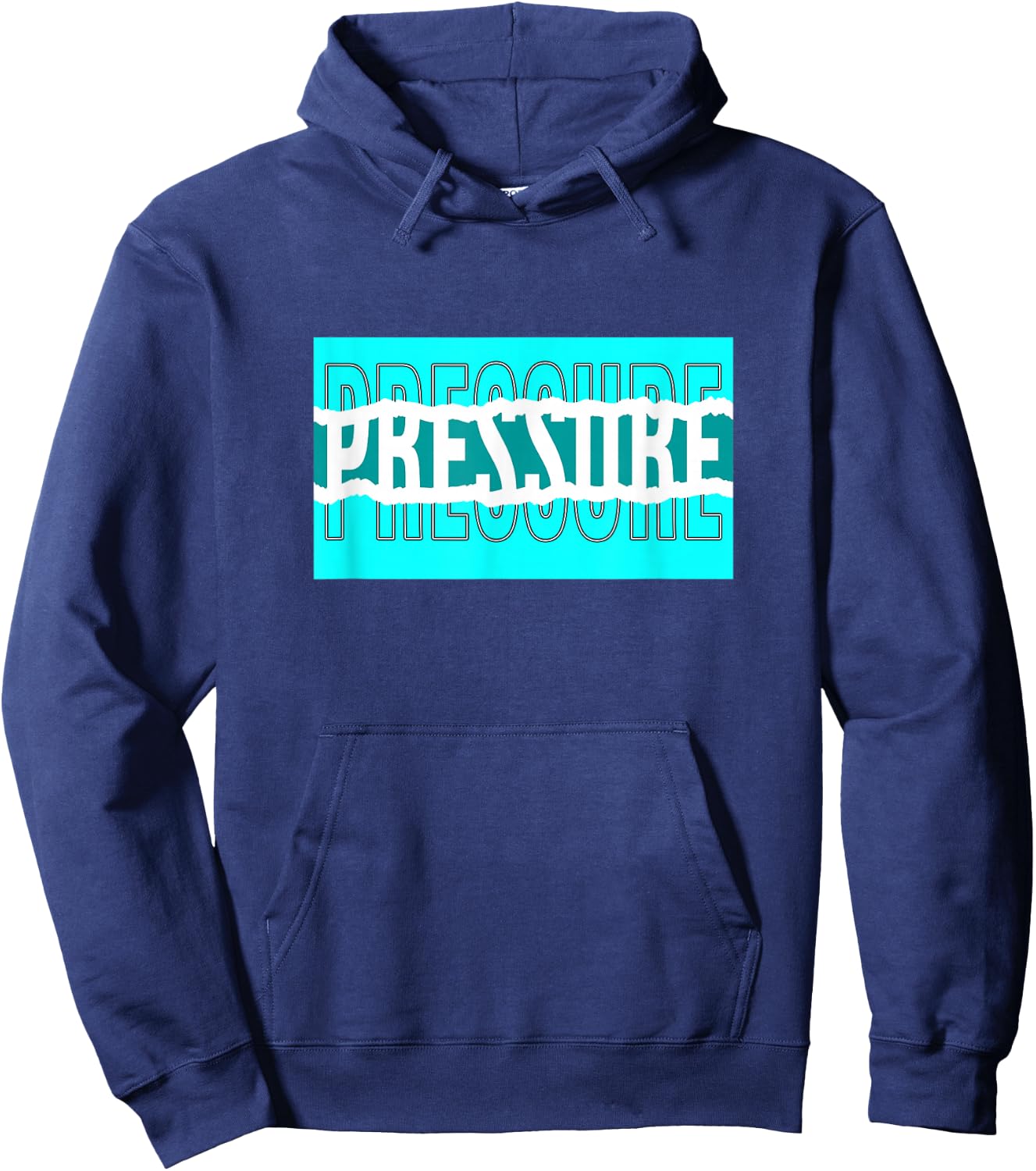 Turquoise Color Pressure v2 Turquoise Graphic Hoodie - Hoodie | Navy
