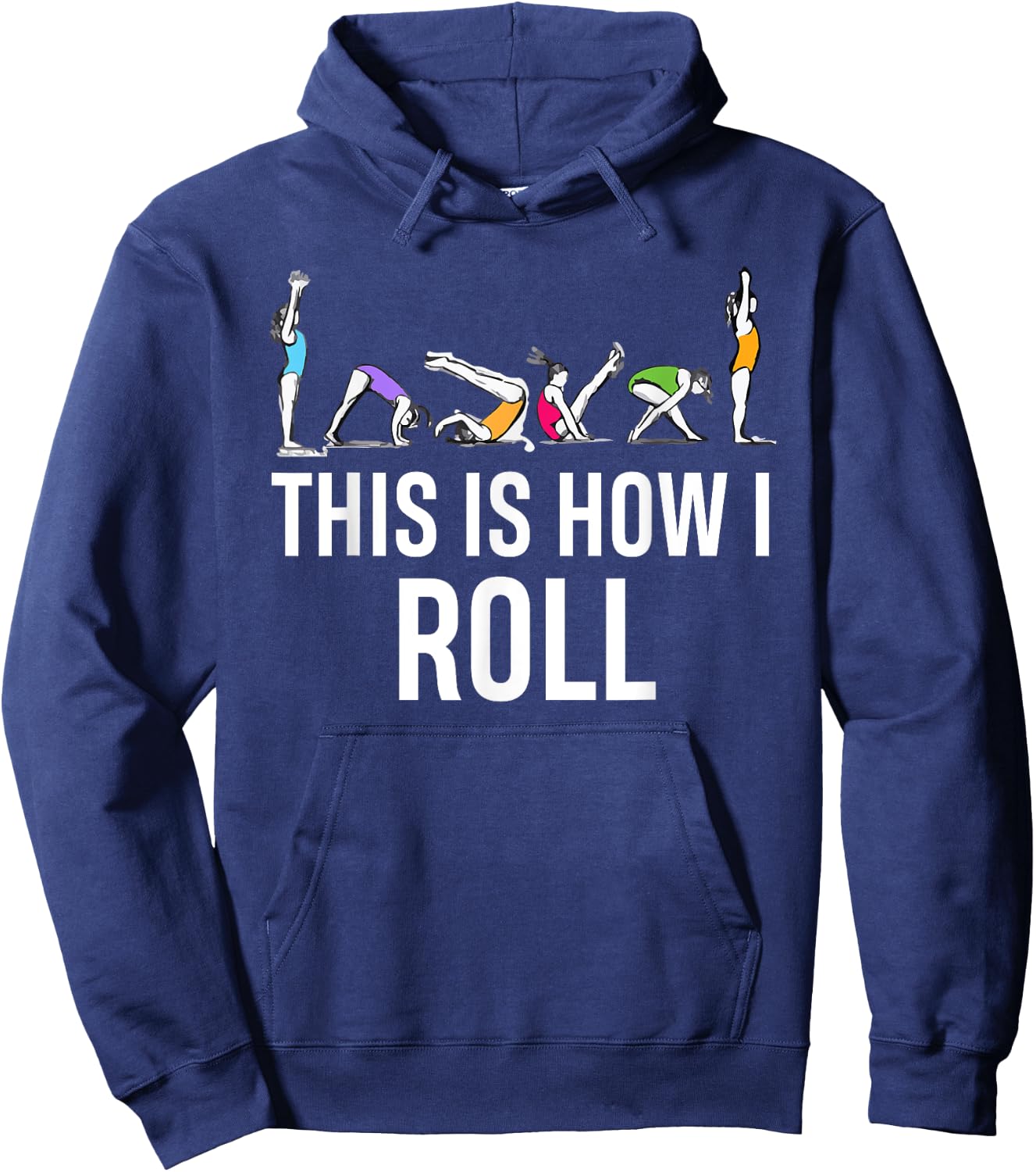 This I How I Roll Funny Cheerleading Gymnast Hoodie - Hoodie | Navy