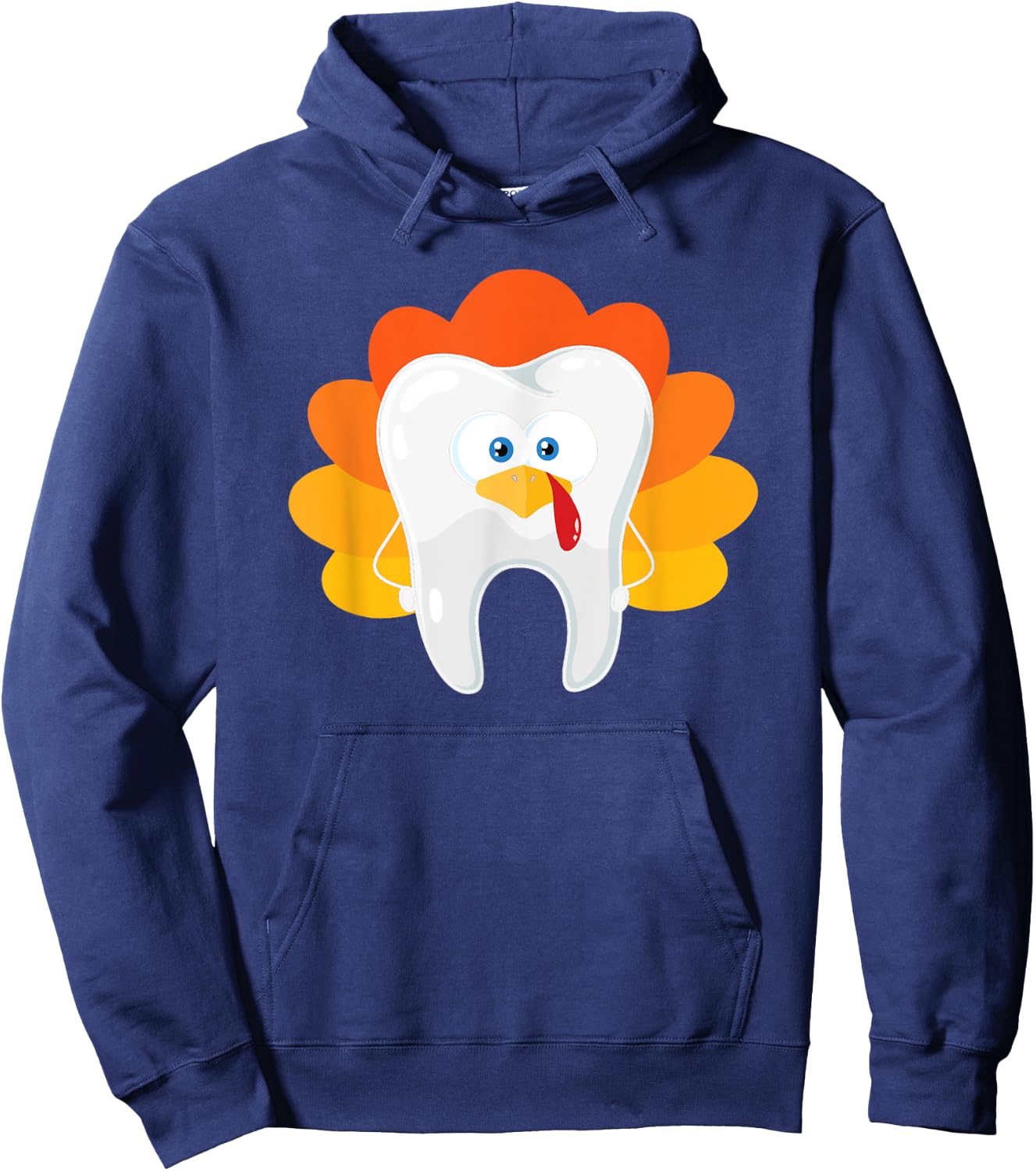 Thanksgiving Tooth Dental Hygiene Dentist Hoodie - Hoodie | Navy