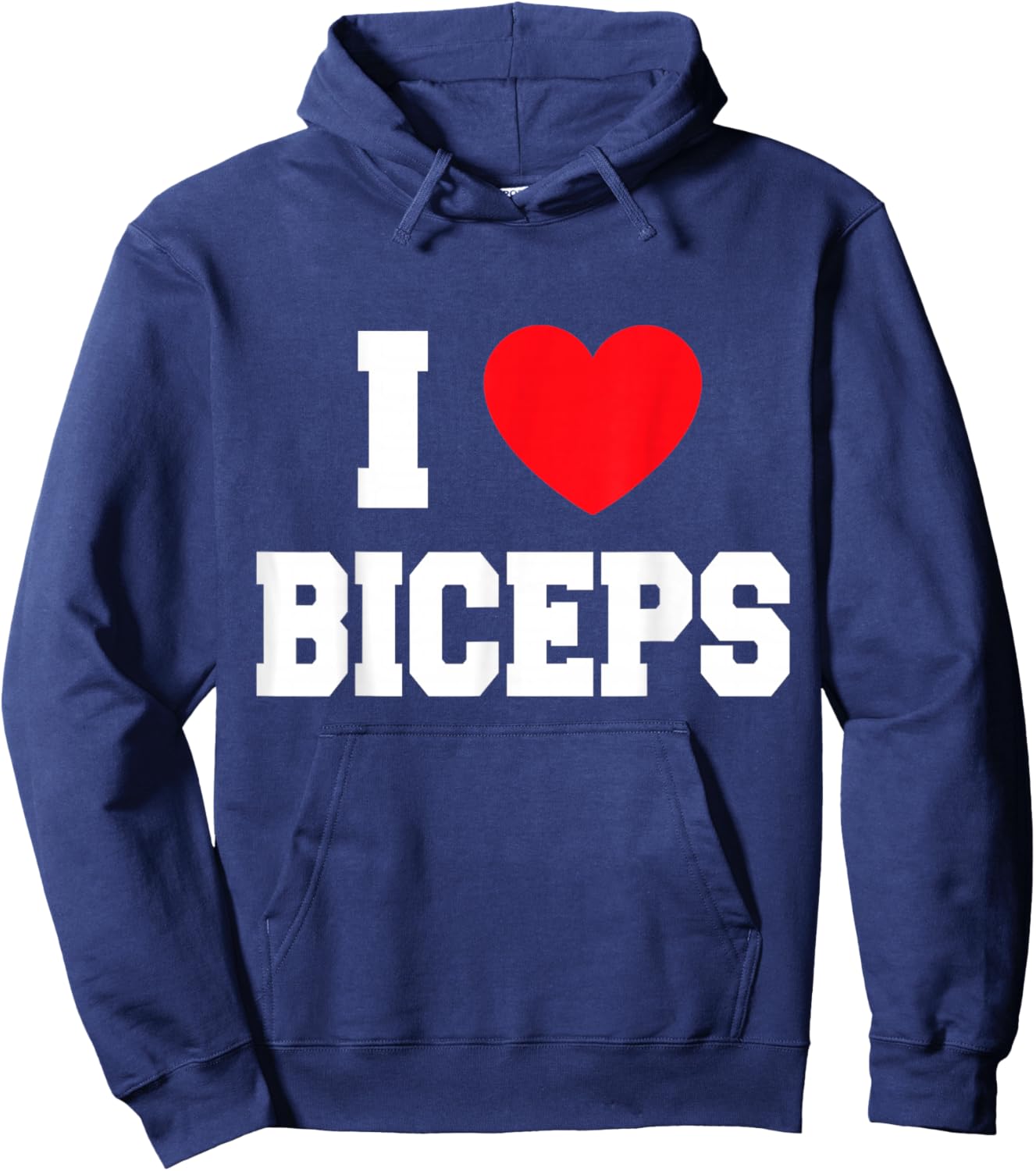 I Love Biceps , black Hoodie - Hoodie | Navy