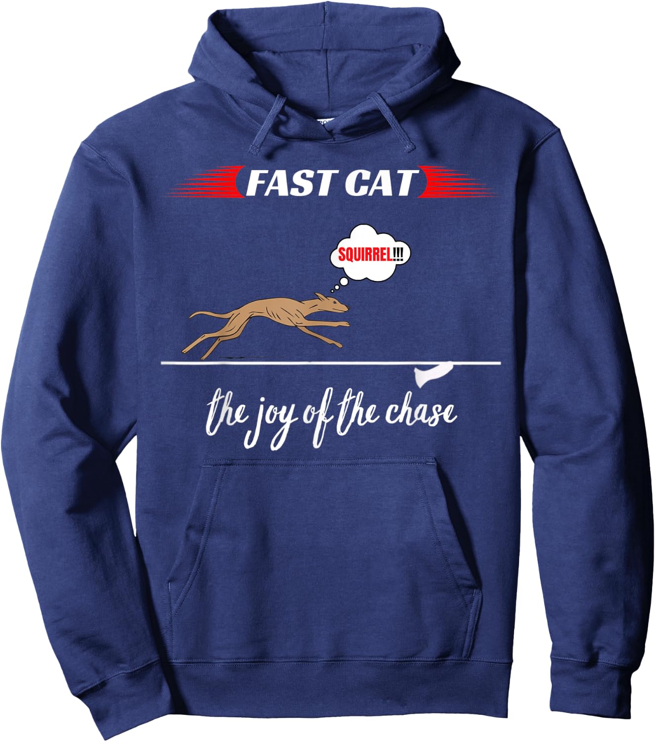 Funny Vintage Fast Cat Dog Sport Women Kids Hoodie - Hoodie | Navy