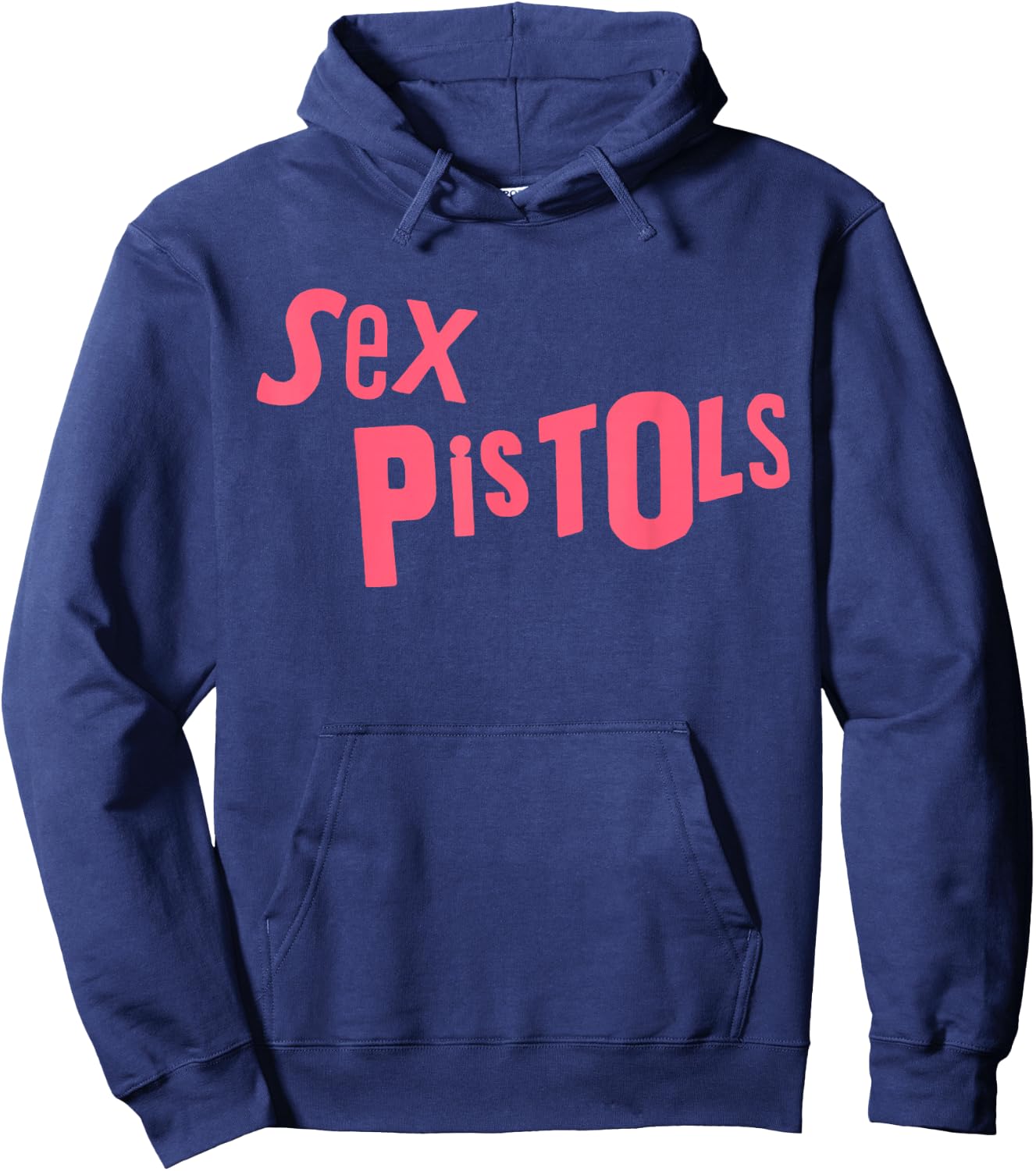 Sex Pistols Official Pink Logo Hoodie - Hoodie | Navy