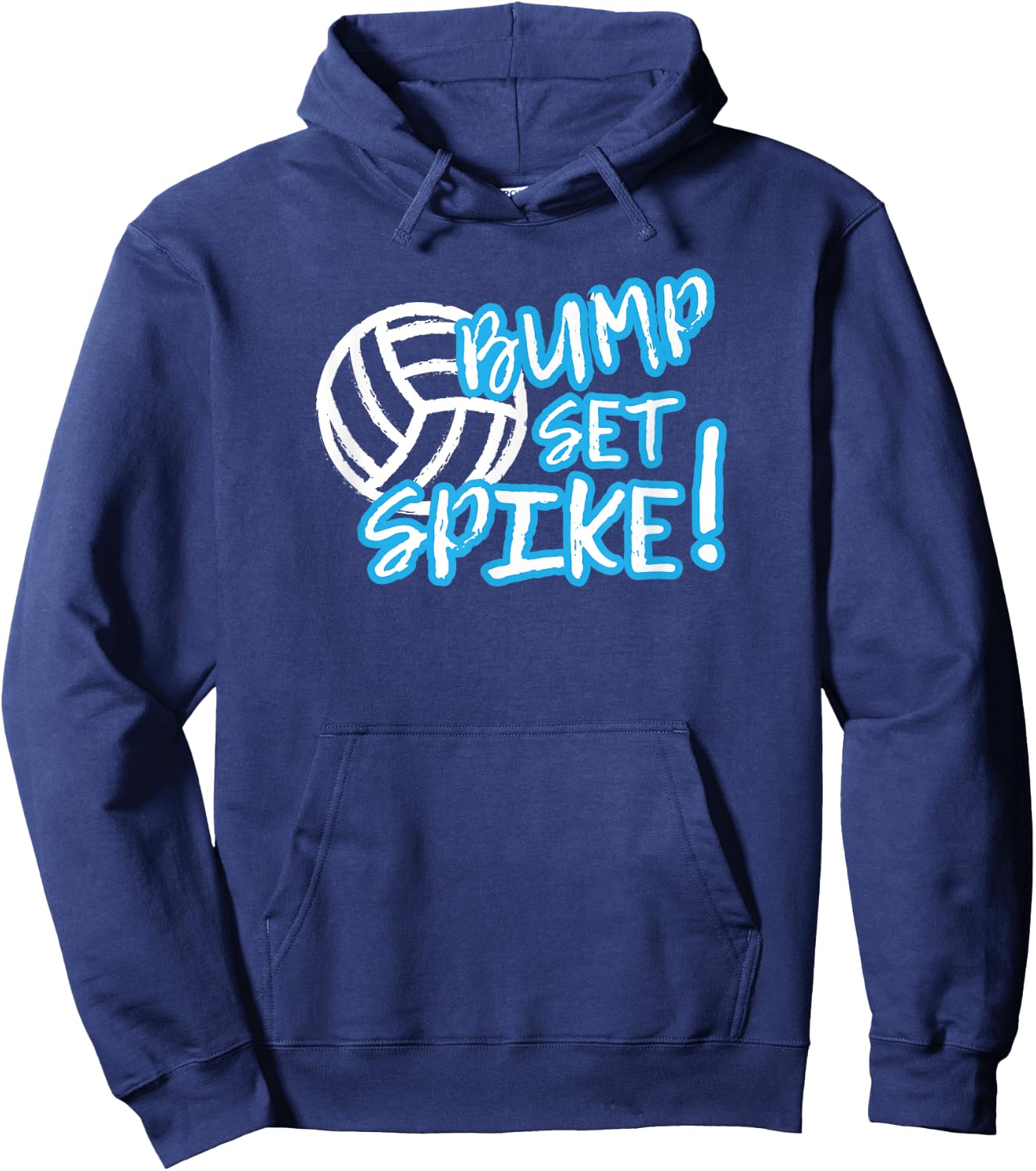 Volleyball Bump Set Spike T Shirt Hoodie - Hoodie | Navy