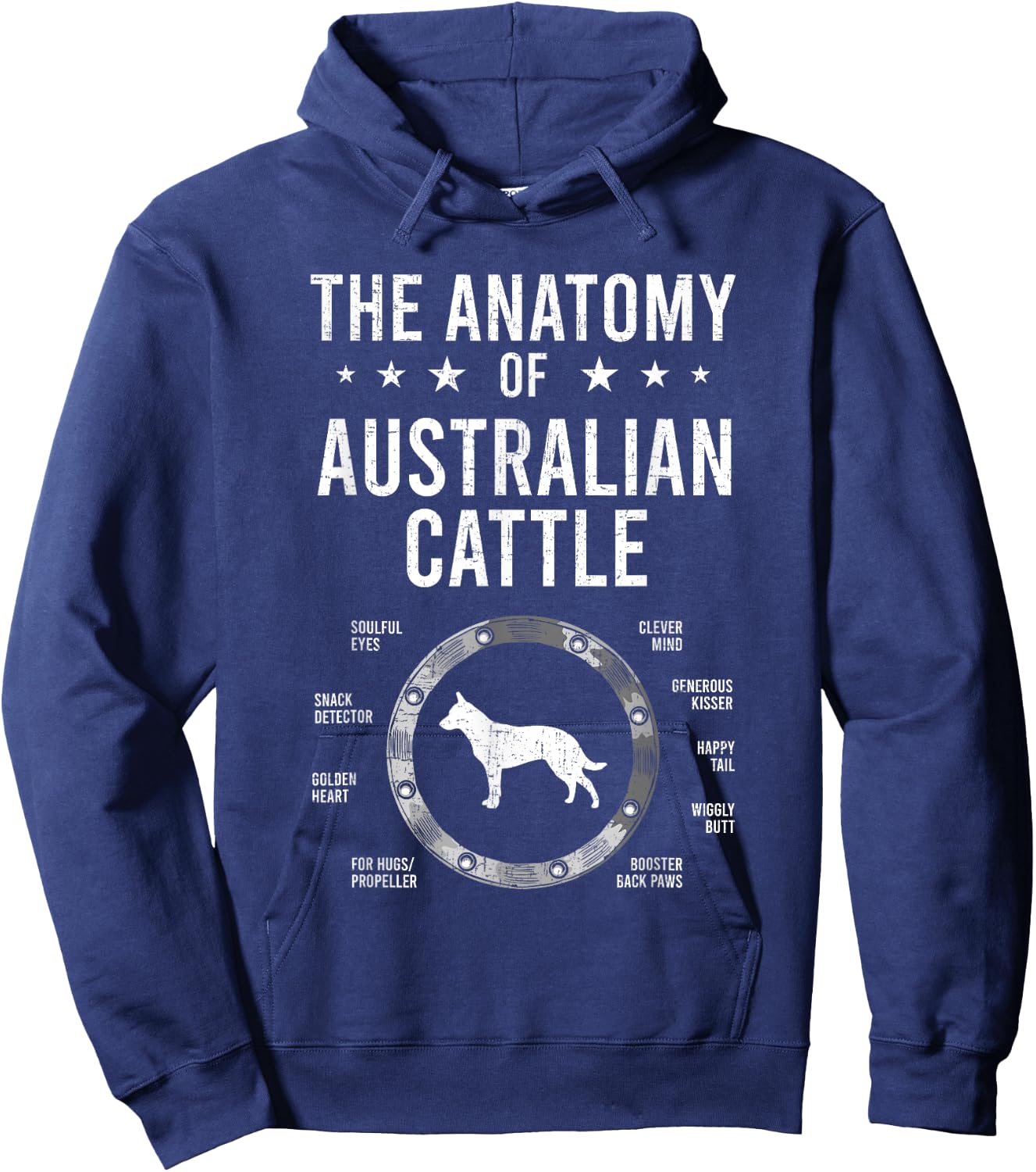 Anatomy of Australian Cattle Dog Lover Hoodie - Hoodie | Navy