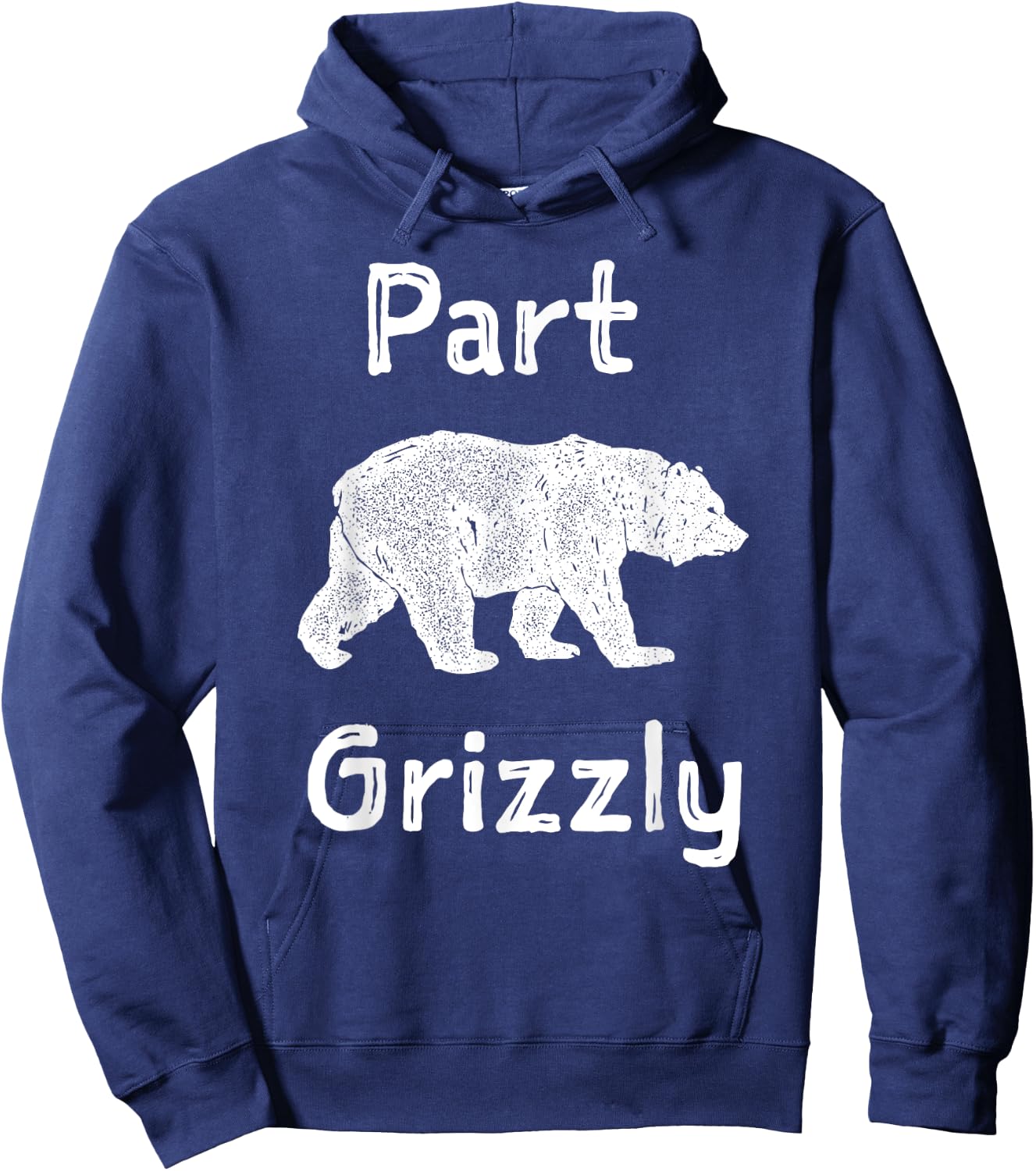Part Grizzly Funny Bear Shirt Hoodie - Hoodie | Navy