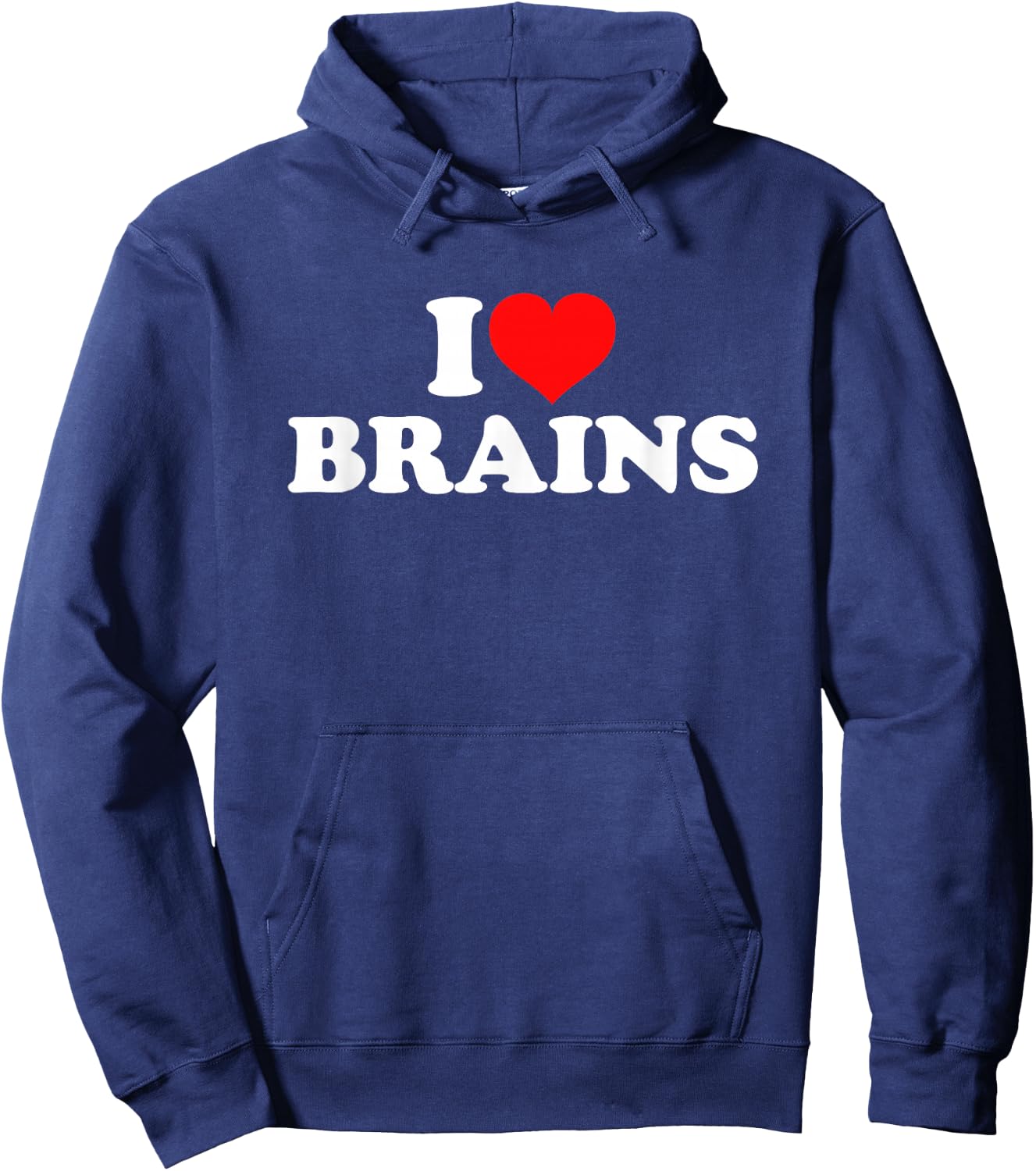I Love Brains Hoodie - Hoodie | Navy