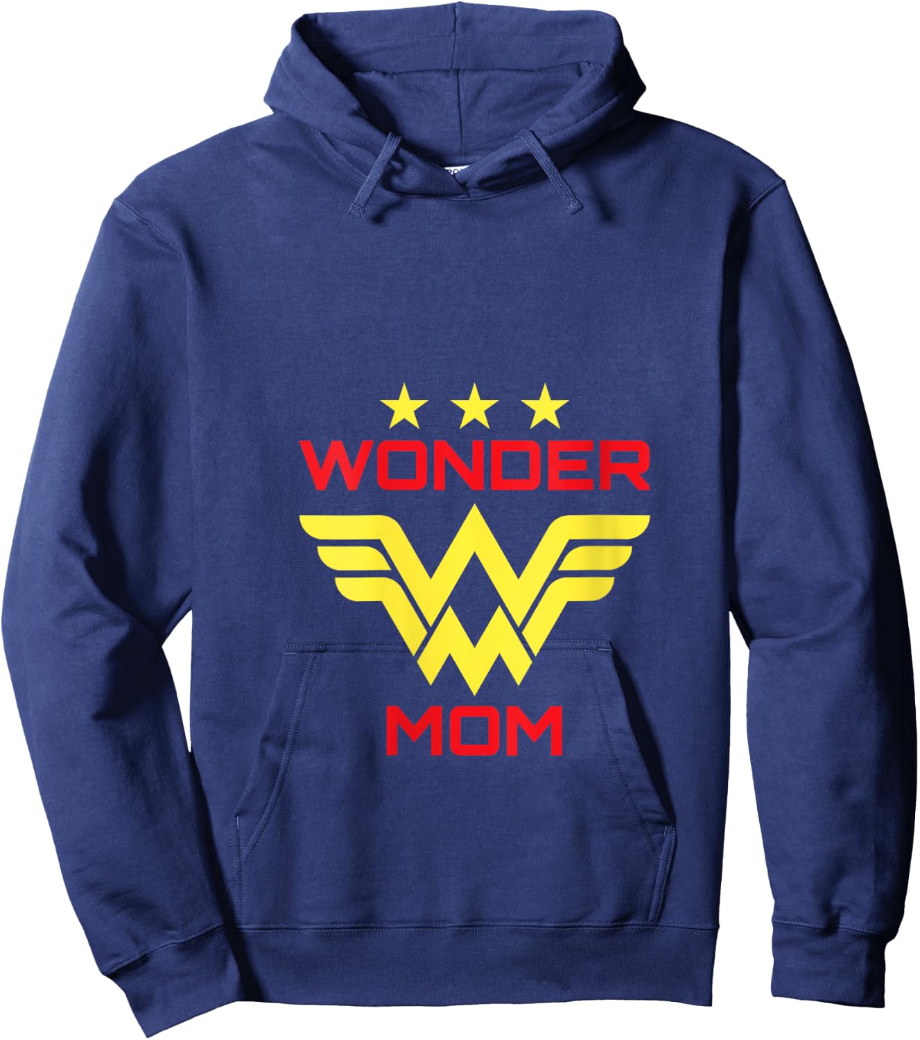 WONDER MOM | MAMA Shirt V-Neck Hoodie - Hoodie | Navy