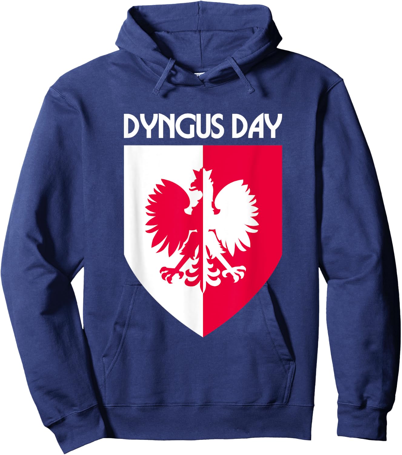 Dyngus Day Polish Eagle Shield Hoodie - Hoodie | Navy