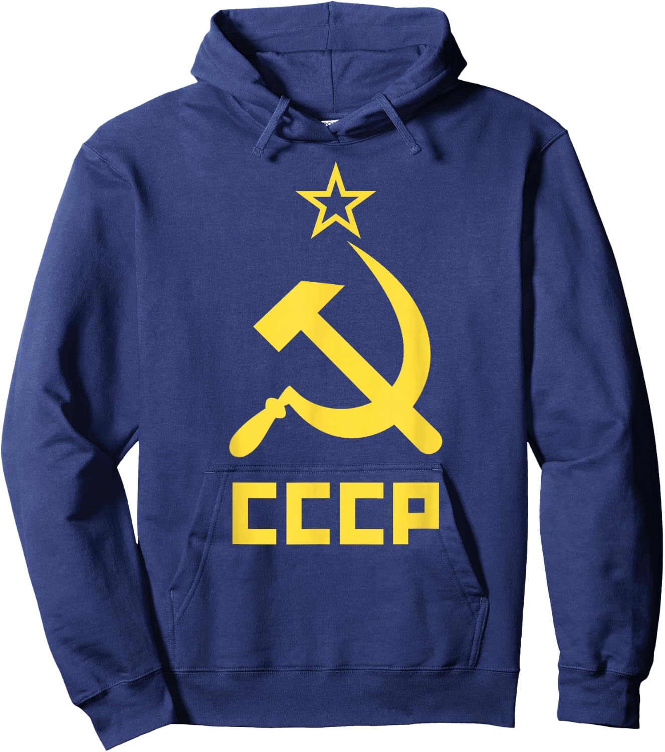 Communist Costume USSR CCCP Hammer & Sickle Red Hoodie - Hoodie | Navy