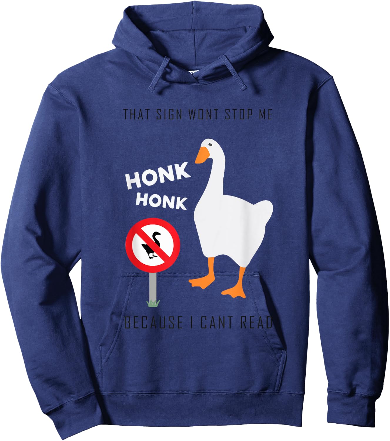 Funny Goose Game Untitled , black Hoodie - Hoodie | Navy