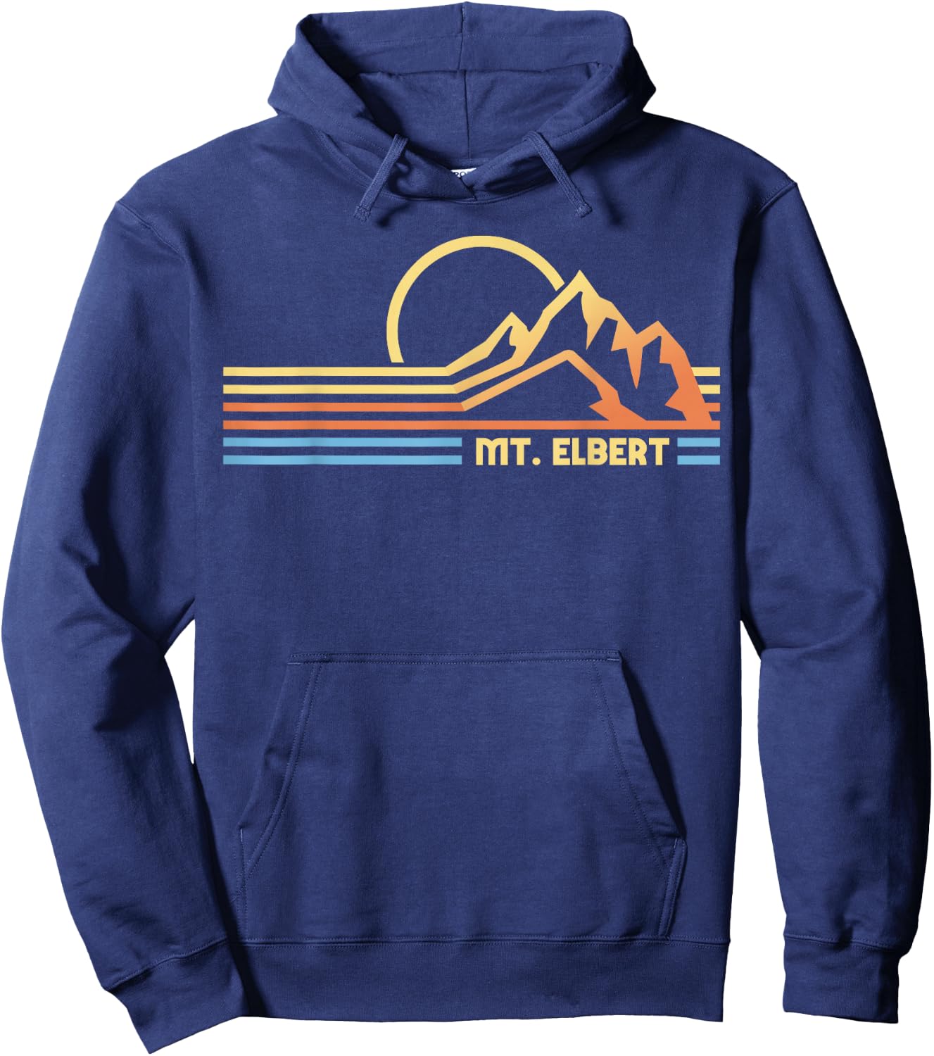 Mt. Elbert Colorado hiking hiker climbing Hoodie - Hoodie | Navy