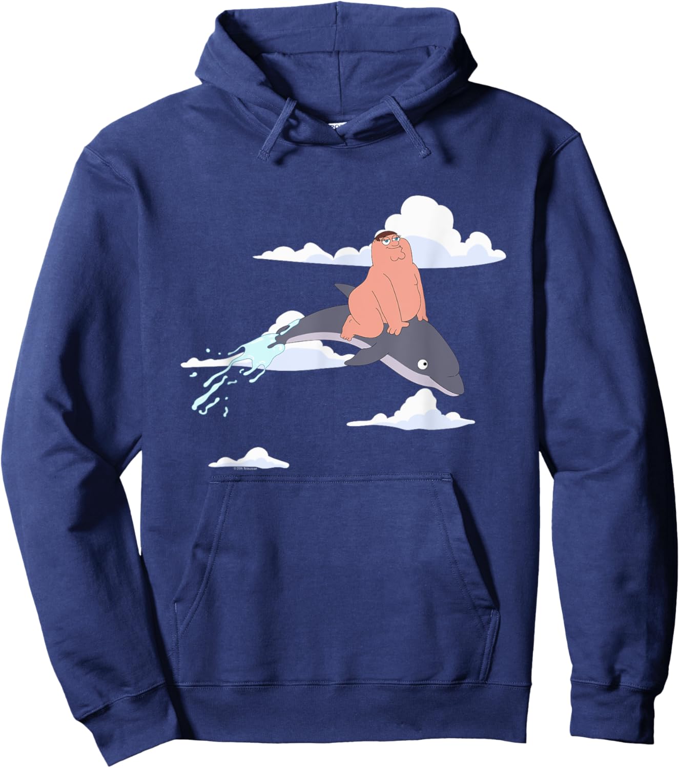 Family Guy Peter on a Dolphin , blue, s Hoodie - Hoodie | Navy