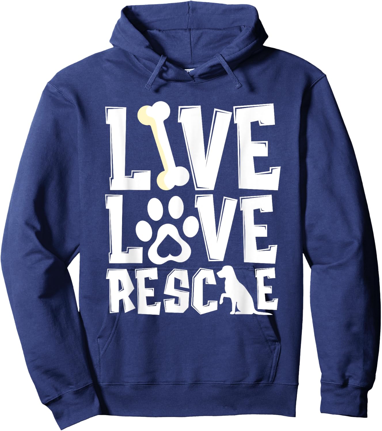 Live Love Rescue - Animal Shelter Rescue Worker Hoodie - Hoodie | Navy