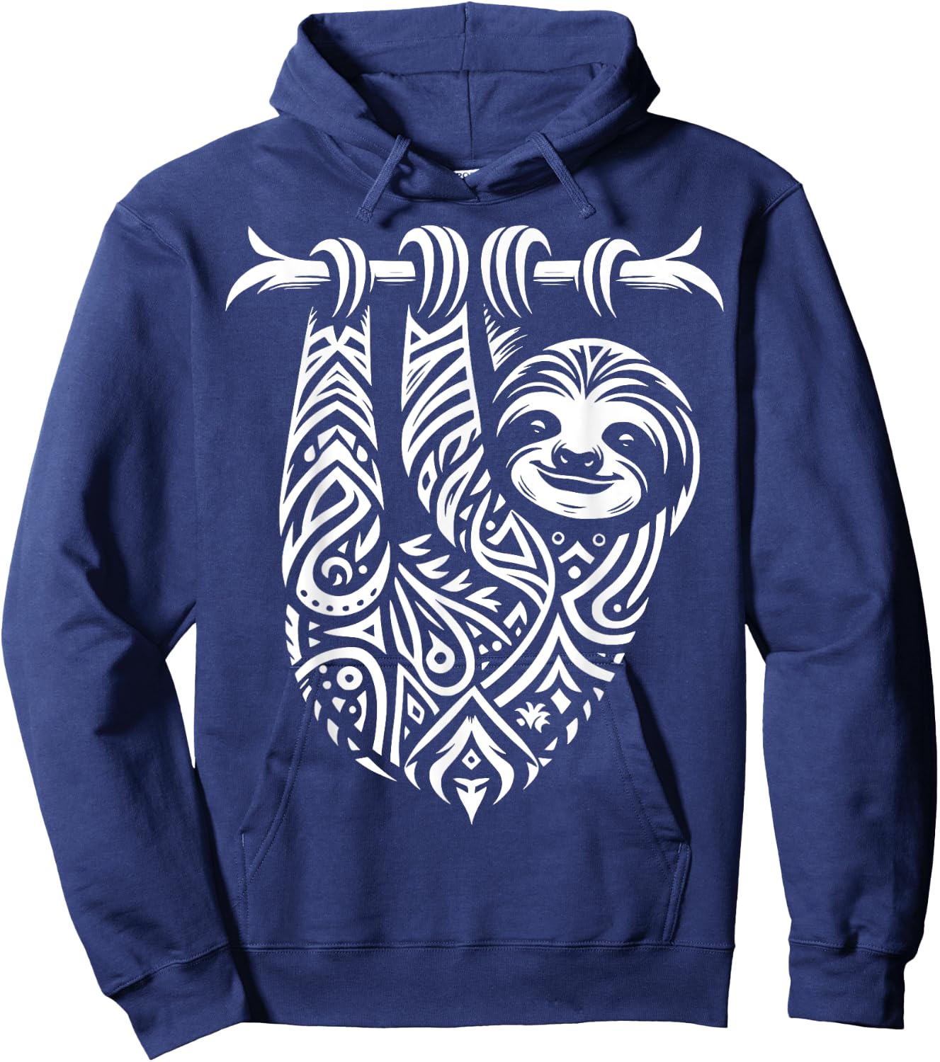 Tribal Three-Toed Sloth Hoodie - Hoodie | Navy