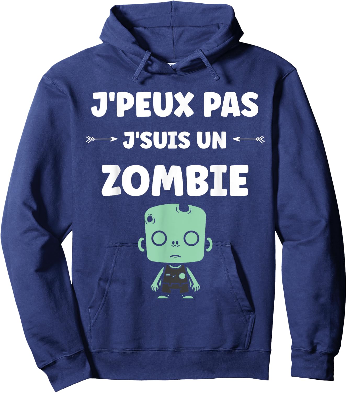 Zombies Halloween Undead I Can Not I'm A Zombie Hoodie - Hoodie | Navy