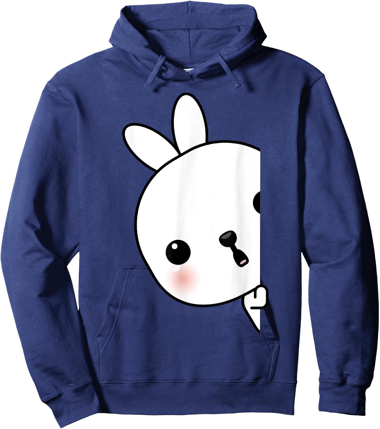 Cute Peaking Bunny Rabbit Costume And Rabbits Hoodie - Hoodie | Navy