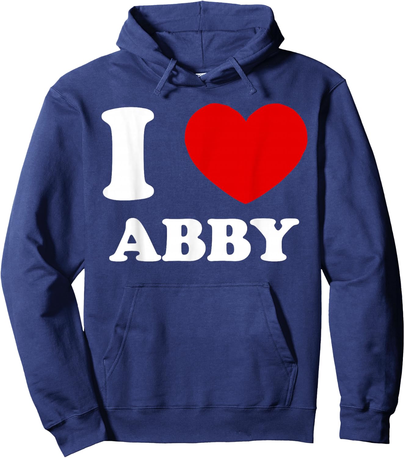 I Love Abby I Heart Abby Funny Abby Hoodie - Hoodie | Navy