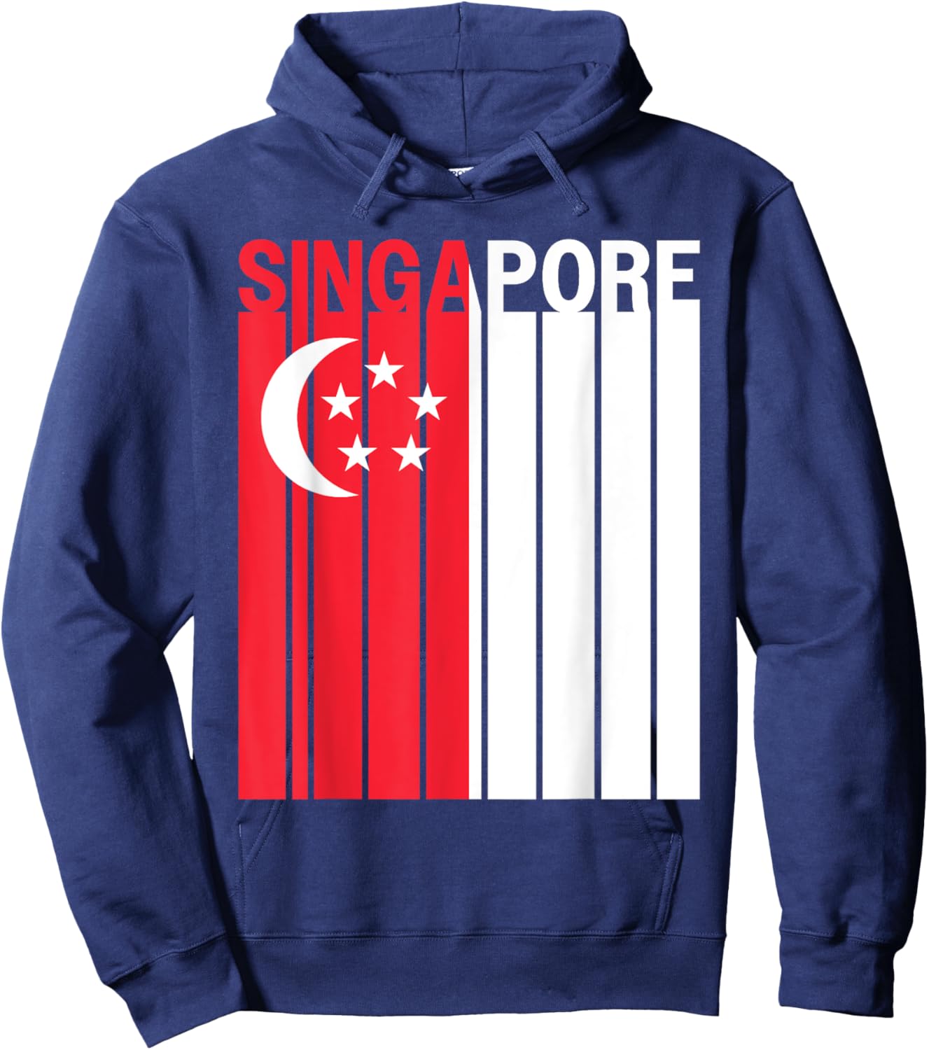 Singapore Flag Hoodie - Hoodie | Navy