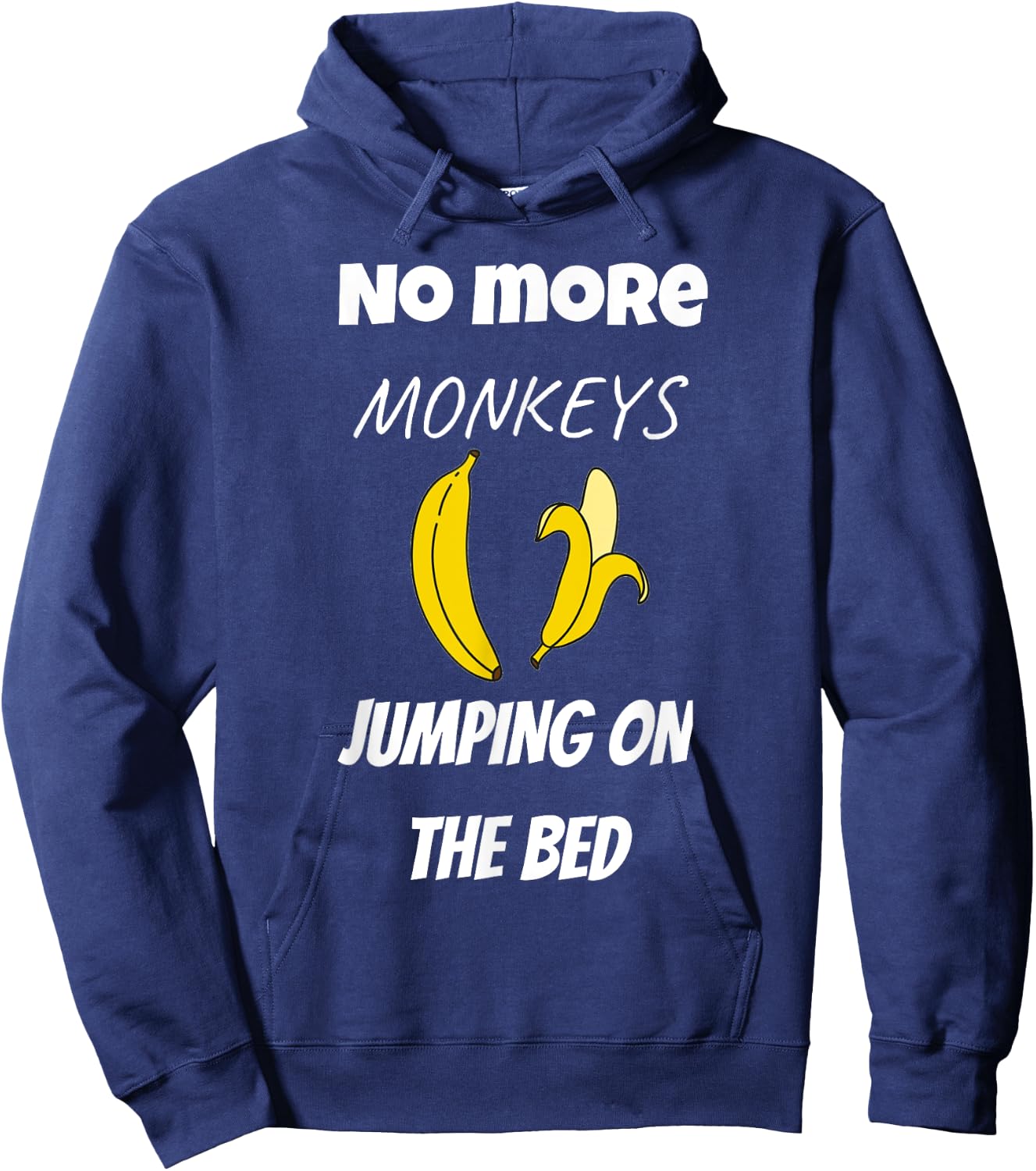 No More Monkeys Jumping On The Bed Kids Hoodie - Hoodie | Navy
