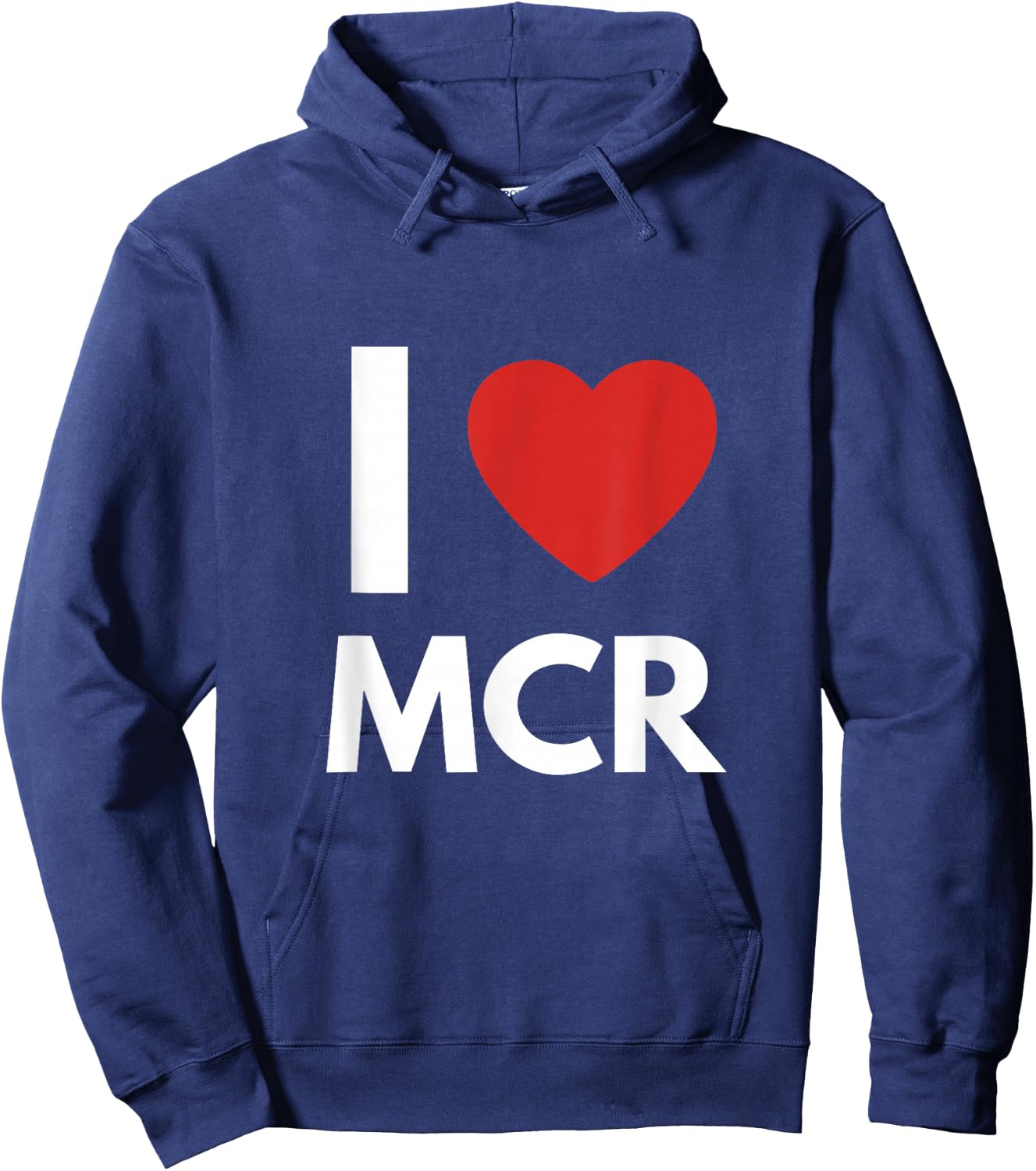 I Love MCR Heart Manchester Love Fan Apparel Hoodie - Hoodie | Navy