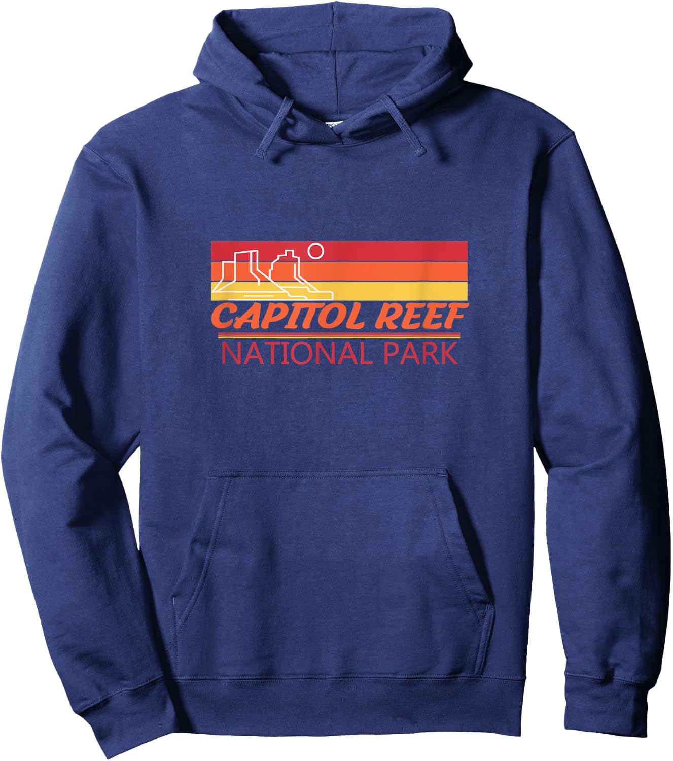 Cool Retro Capital Reef National Park Hoodie - Hoodie | Navy