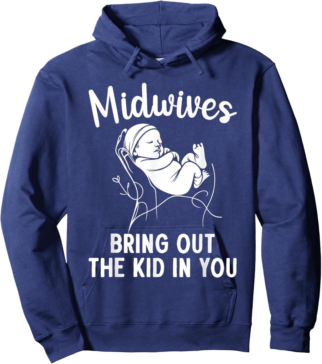 Midwife Art Mother Midwifery Childbirth Midwife Hoodie - Hoodie | Navy
