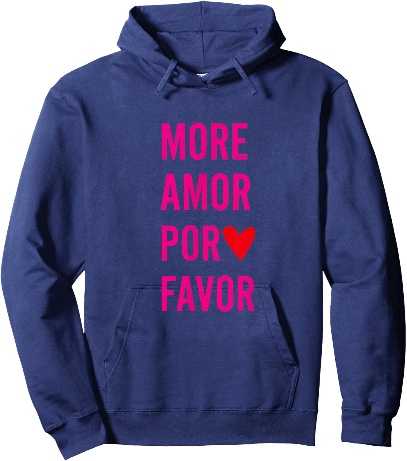 Zitat - More Amor Por Favor, rosa Hoodie - Hoodie | Navy