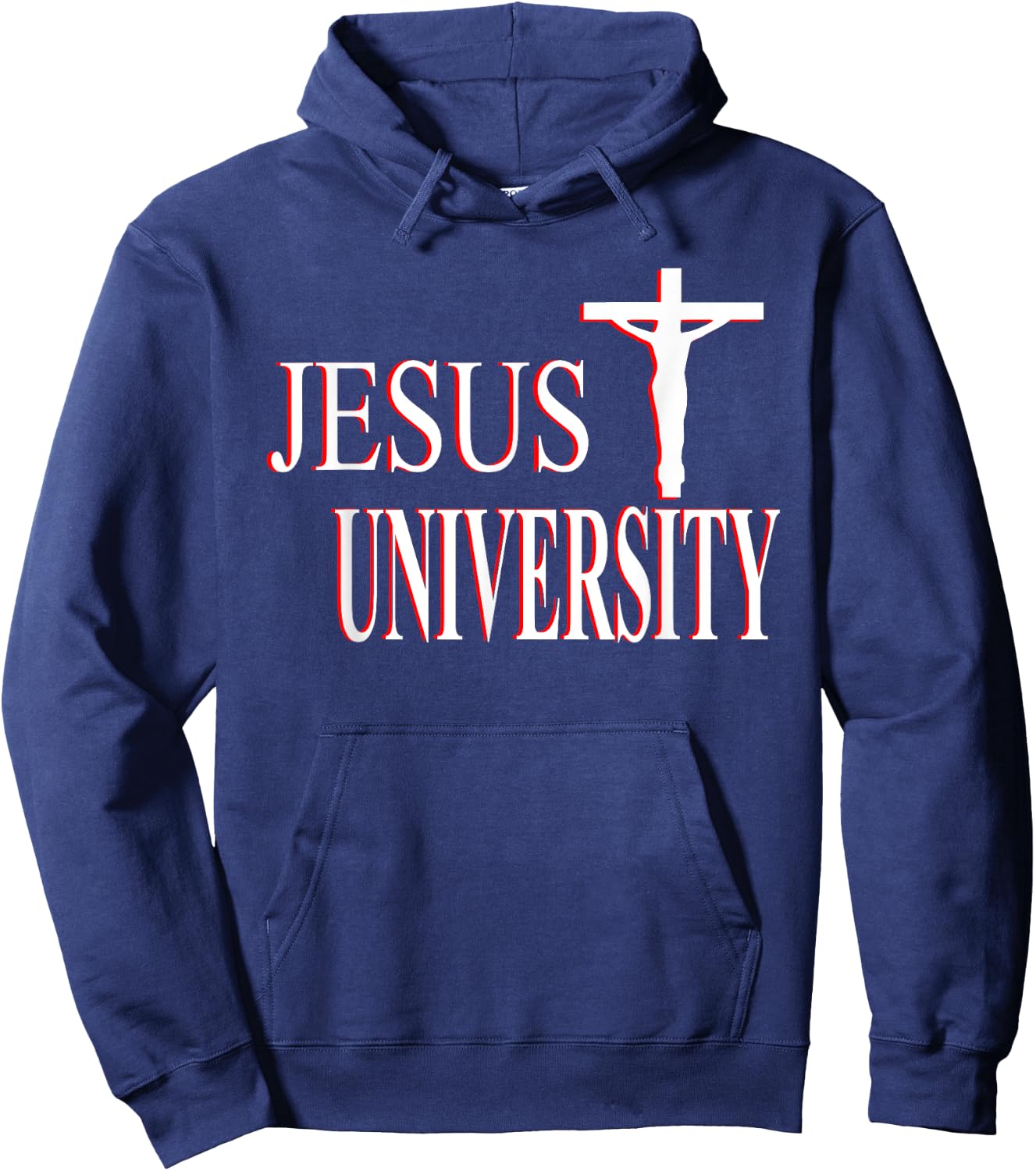 Christian Faith Jesus University Christian Hoodie - Hoodie | Navy