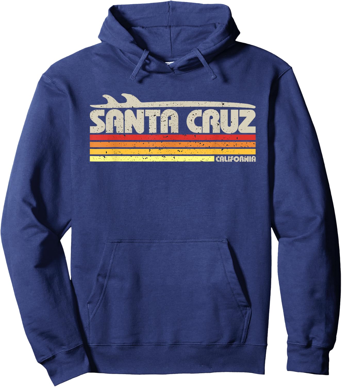 Santa Cruz California USA Surf Retro Paradies Hoodie - Hoodie | Navy