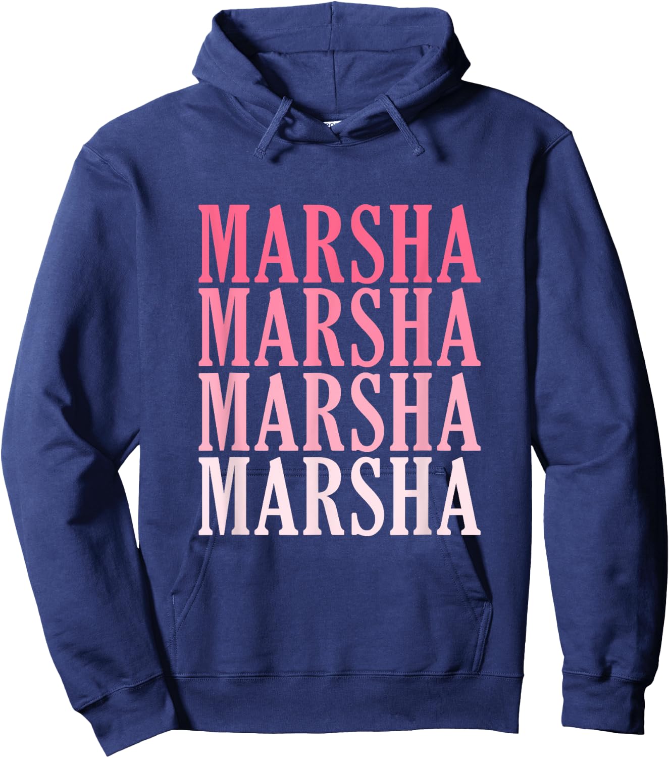 Retro Individual First Name Marsha Hoodie - Hoodie | Navy