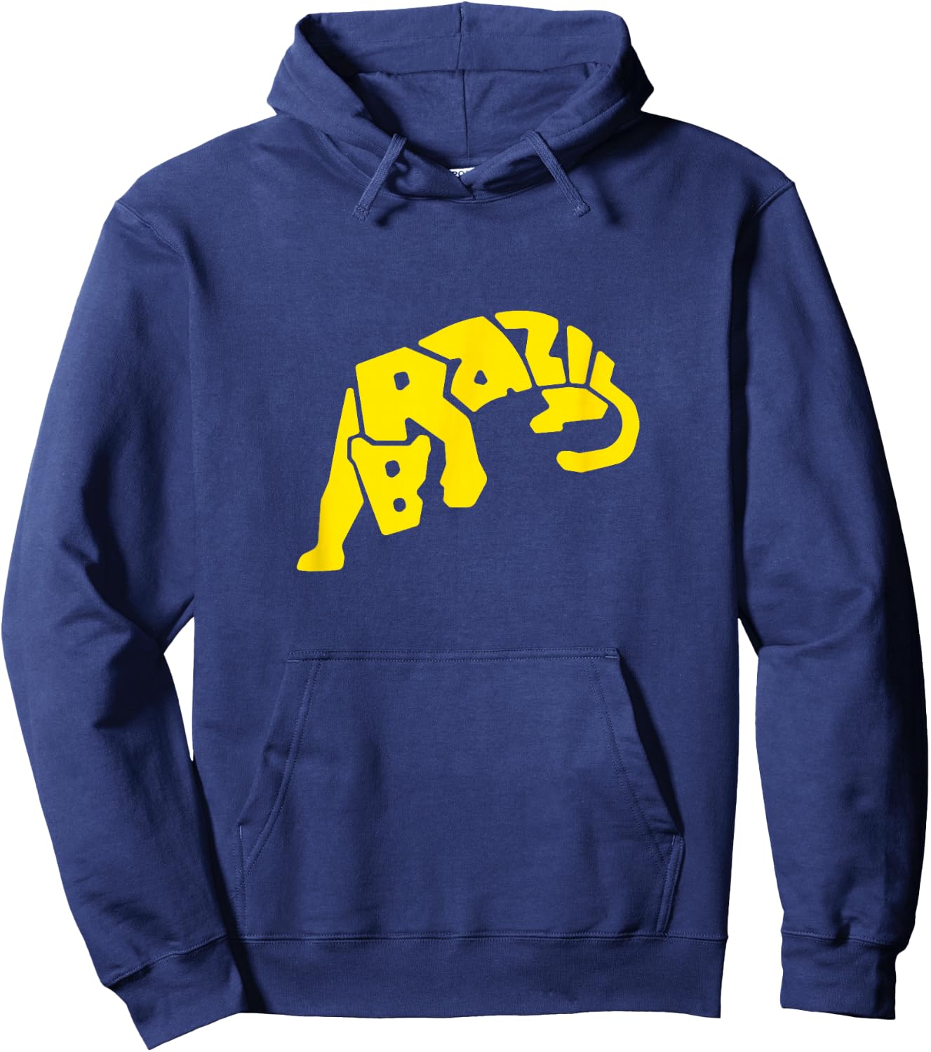 Brazil Jaguar Word Art - Funny Animal Hoodie - Hoodie | Navy