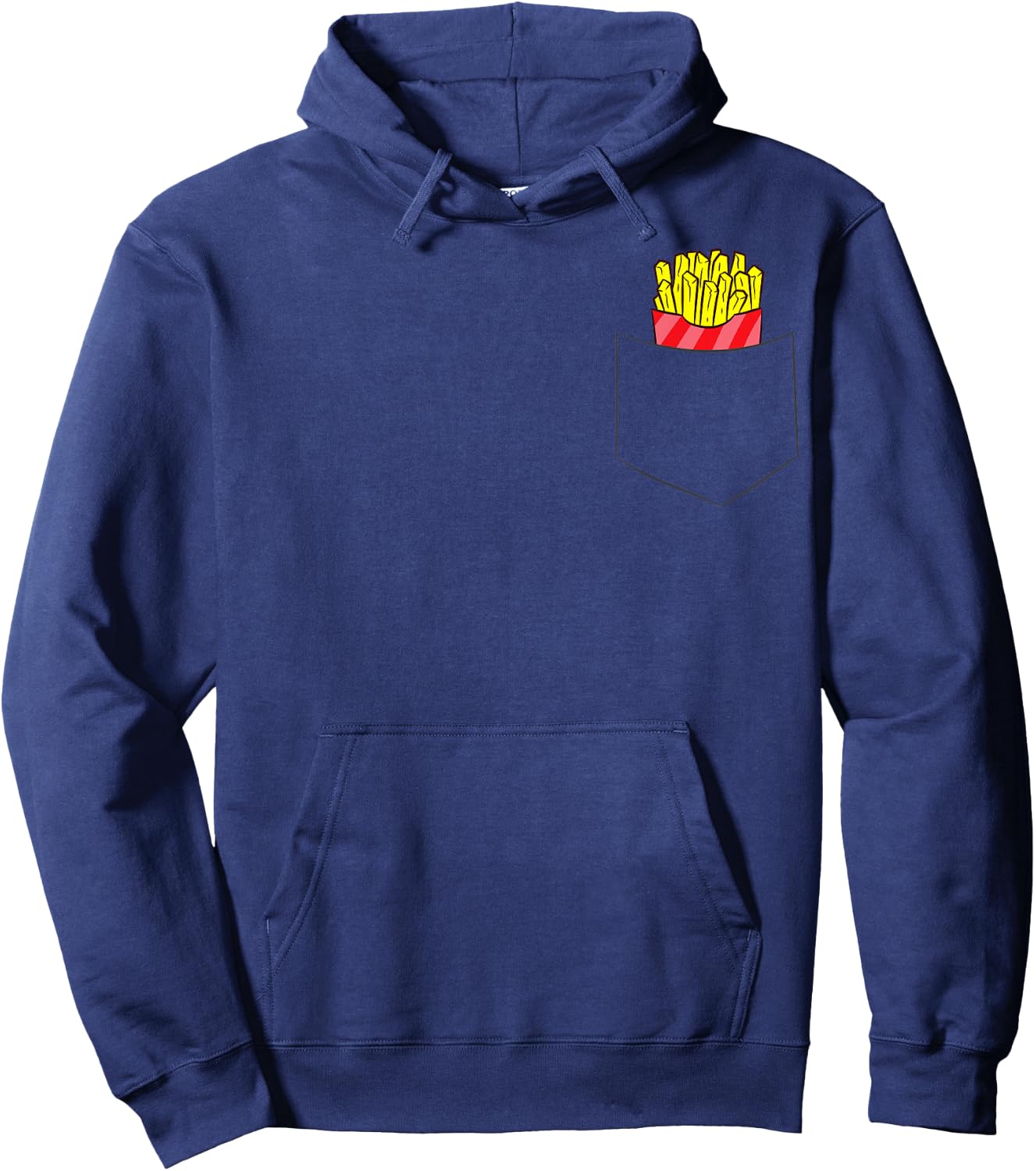 French Fries In Pocket Fast Food Fries Hoodie - Hoodie | Navy